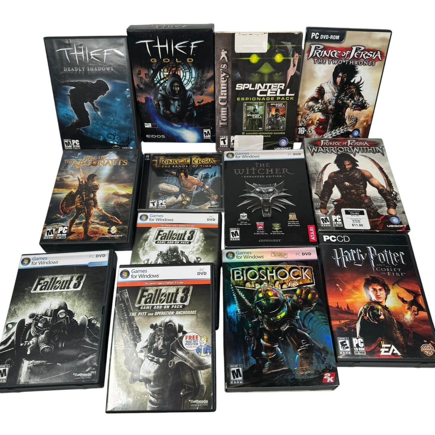 Lot of 13 AAA PC Games Fallout 3 & Game Add-Ons, Prince of Persia Trilogy & More