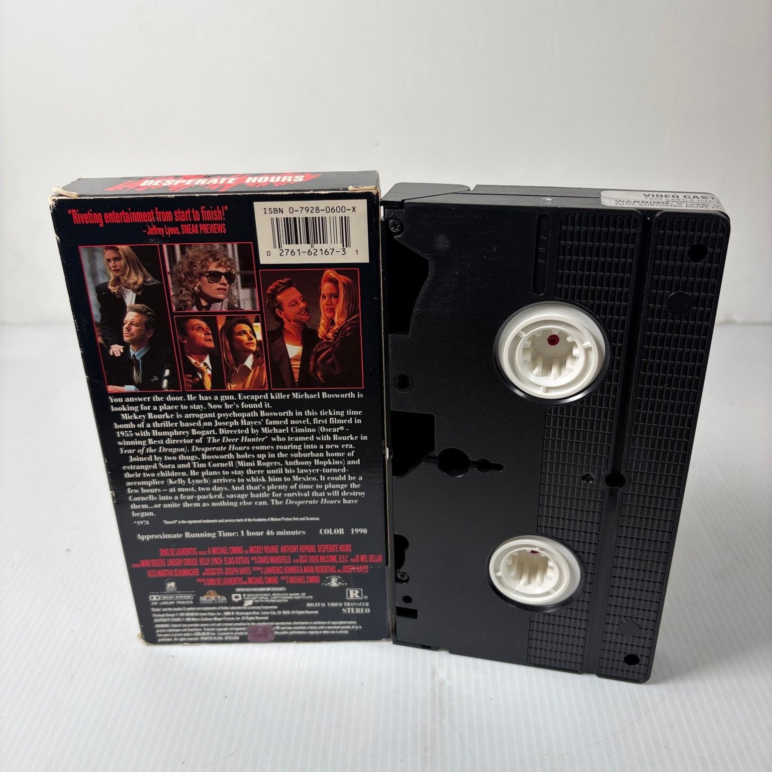 Desperate Hours VHS 1990 Thriller Mickey Rourke Anthony Hopkins MGM/UA