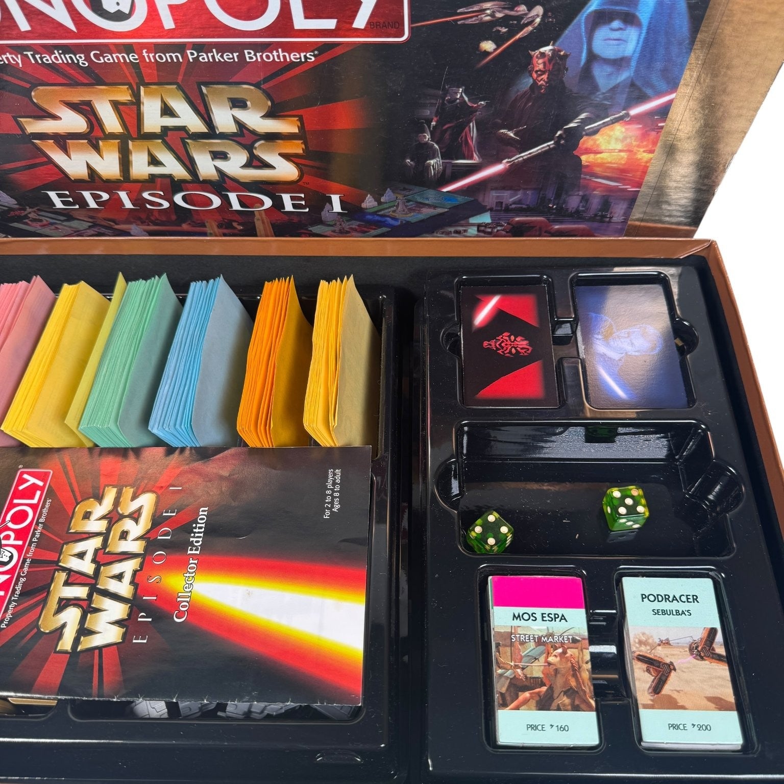 Monopoly Star Wars Episode I Board Game Parker Brothers 3-D Collector's Edition