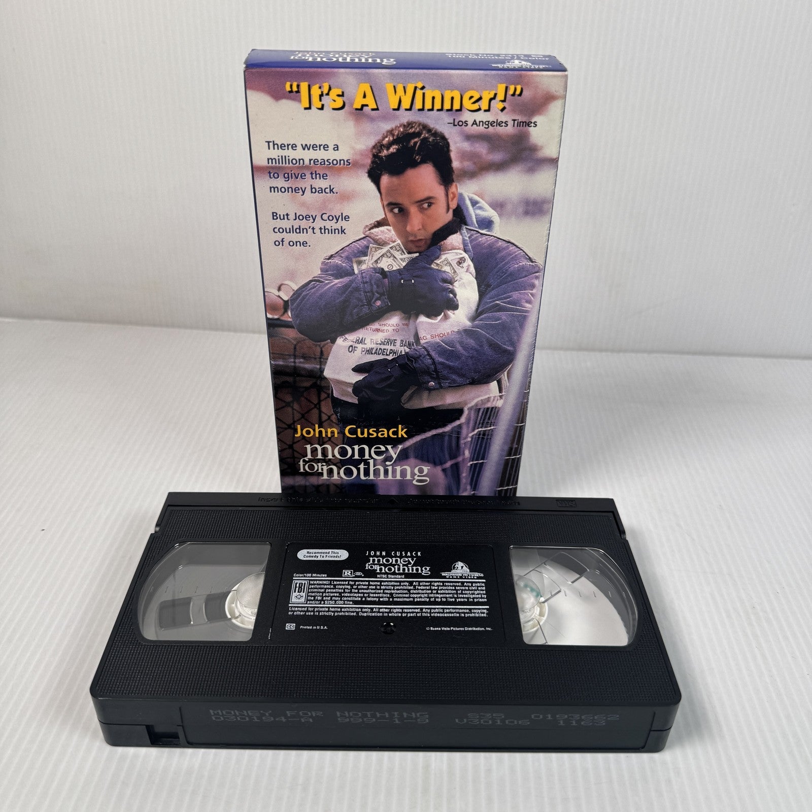 Vintage Money for Nothing VHS John Cusack Comedy Movie 1990s Hollywood Pictures