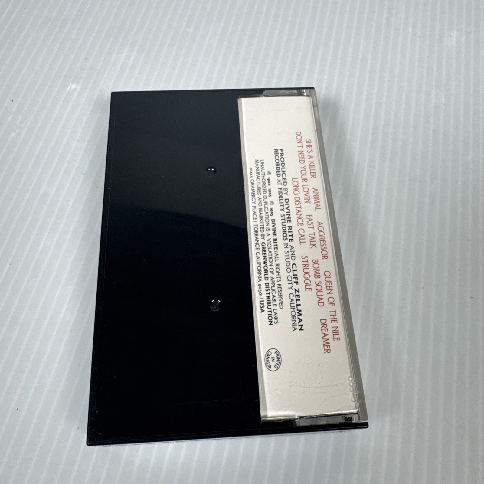 Divine Rite First Rite Cassette Tape Greenworld Rare 1985 2 Piece Heavy Metal