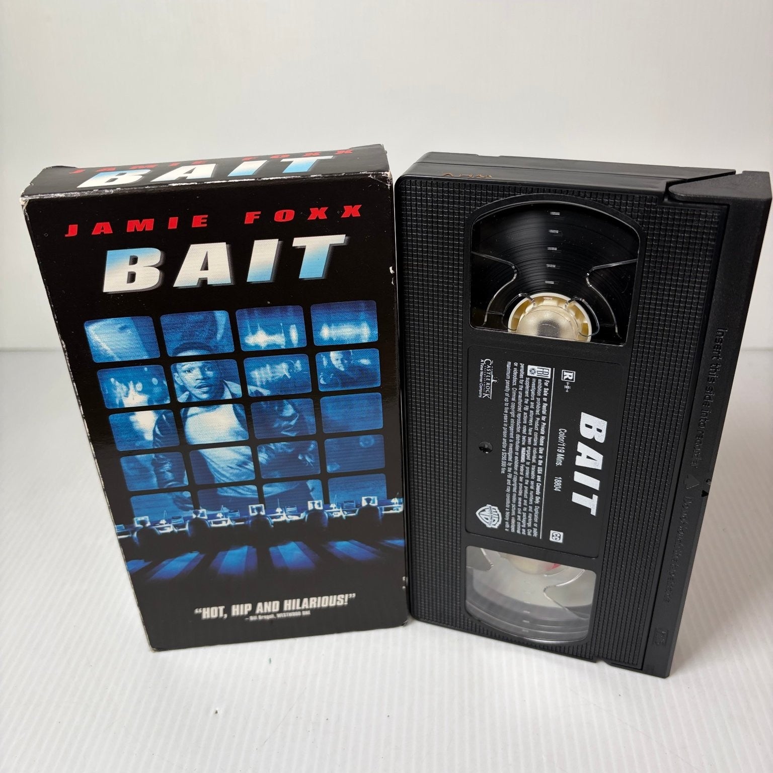 Bait VHS 2000 Action Comedy Jamie Foxx Antoine Fuqua Warner Home Video