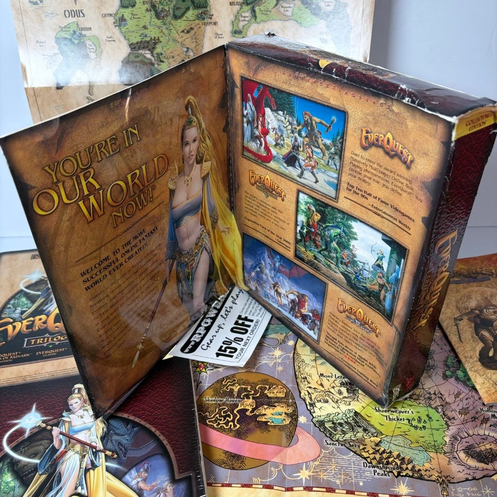 NO GAME EverQuest Trilogy Collector's Edition PC Big Box Extras Only Figurines