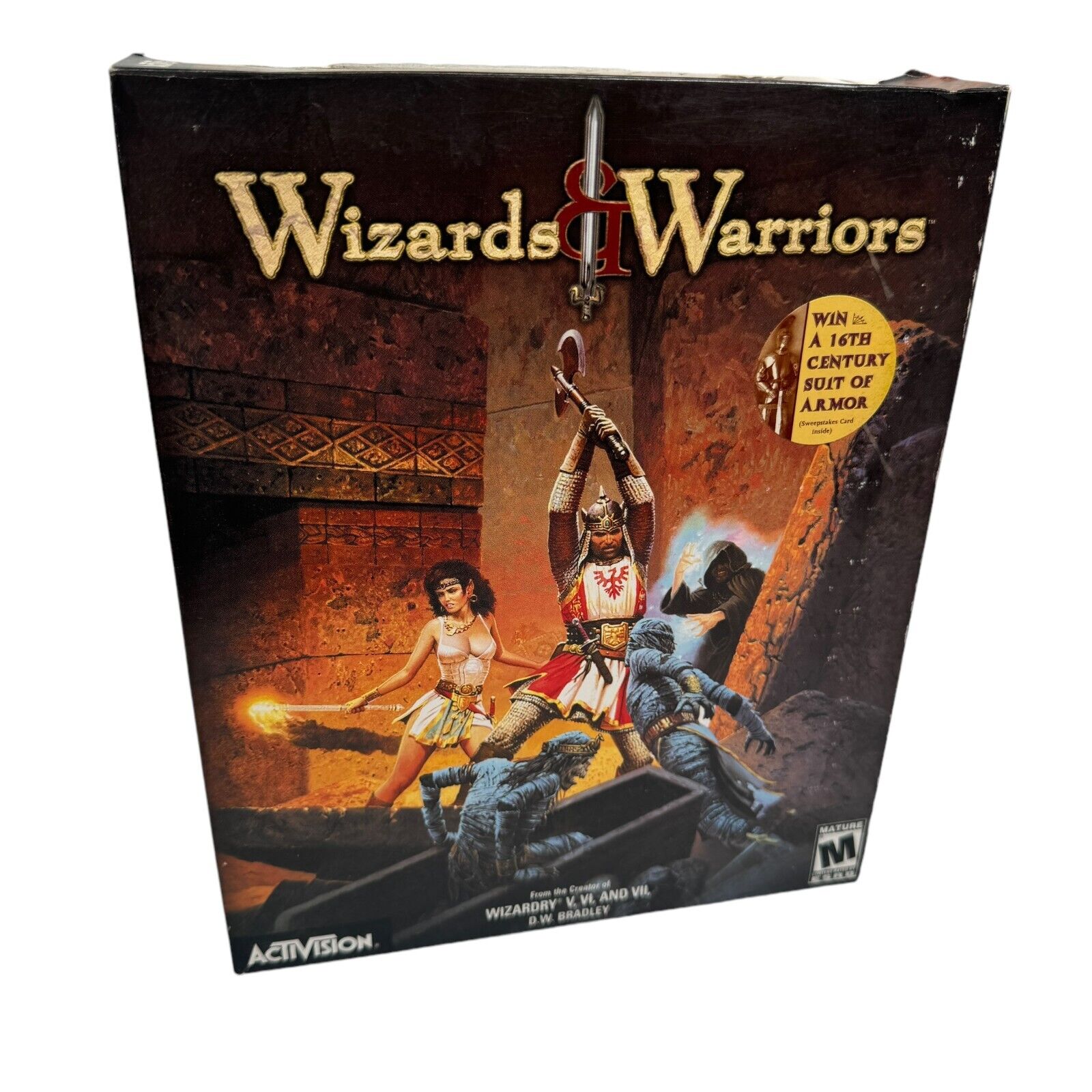 Wizards & Warriors PC Big Box Game Activision New in Open Box w/ Map