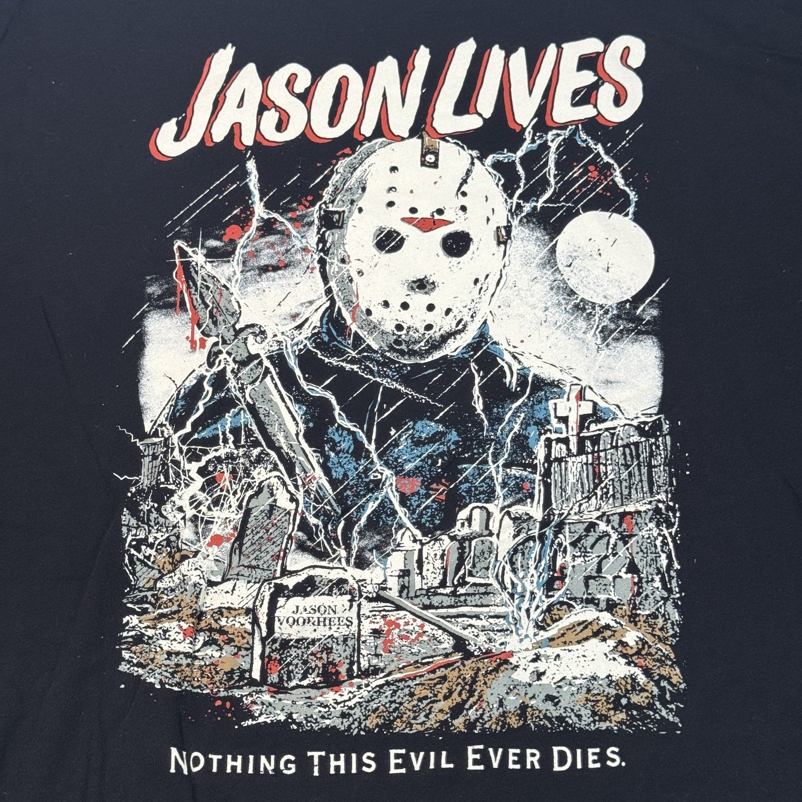 Jason Lives Shirt Mens 3XL Black Part VI Horror Movie Tee Gutter Garbs
