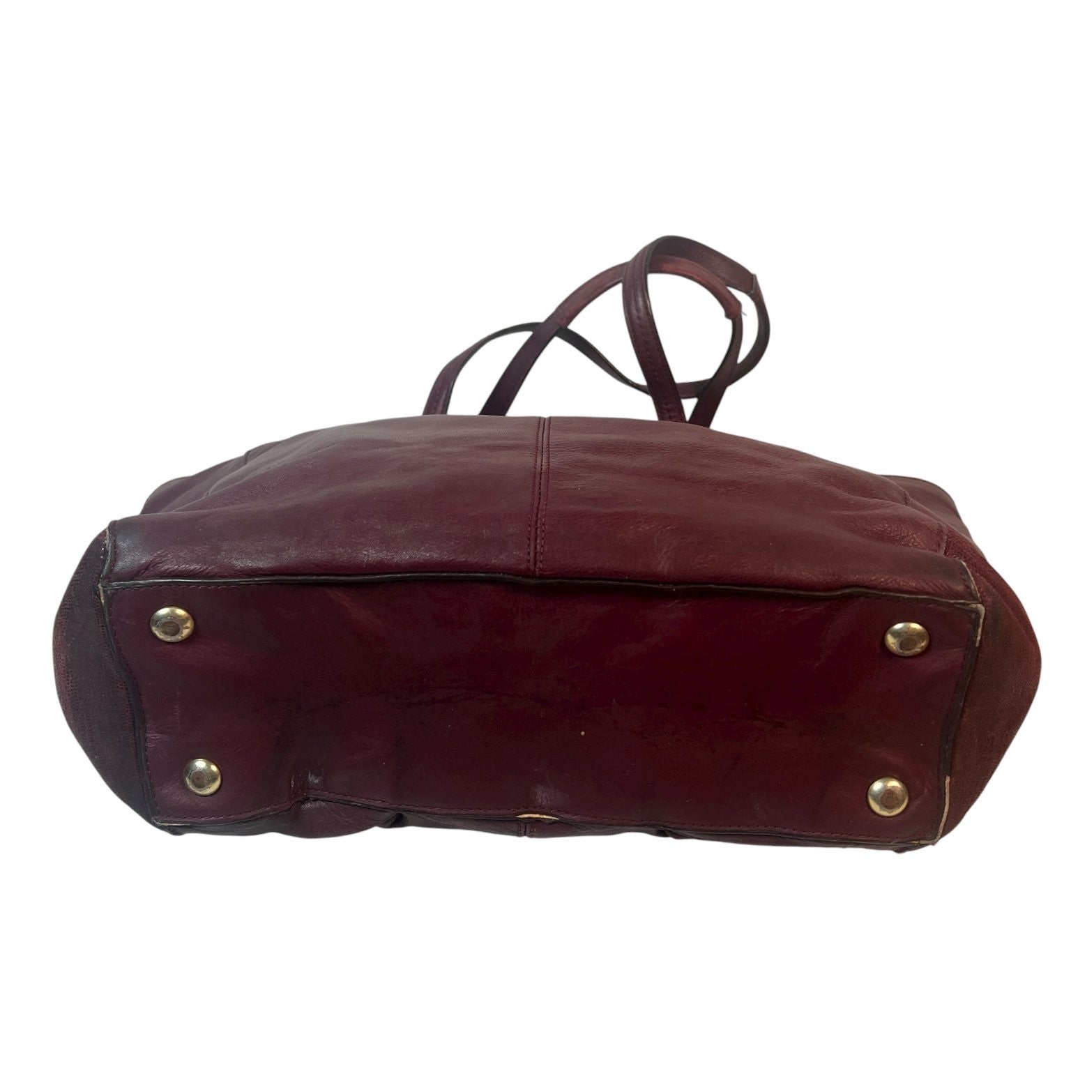 Coach Taylor Leather Alexis Carryall Tote Satchel Shoulder Bag Burgundy F25941