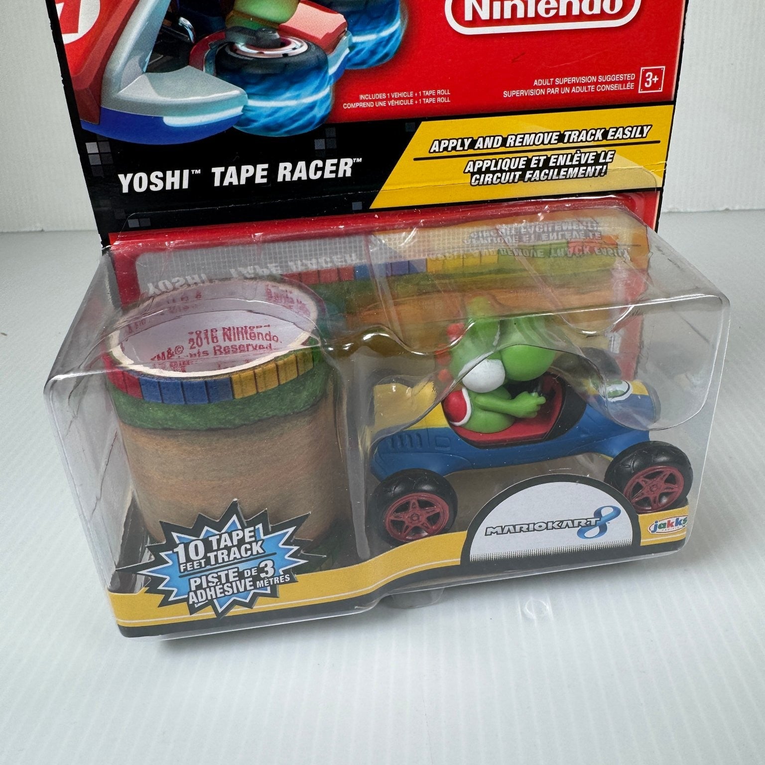 Yoshi Tape Racer Mario Kart 8 3" Figure  World of Nintendo Jakks Pacific