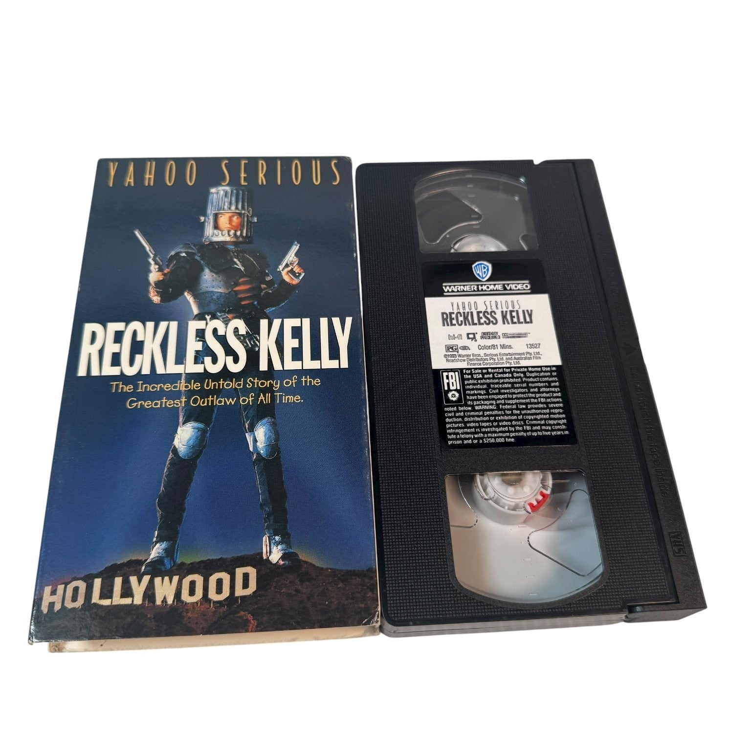 Reckless Kelly VHS 1993 Action Comedy Limited Edition Warner Bros