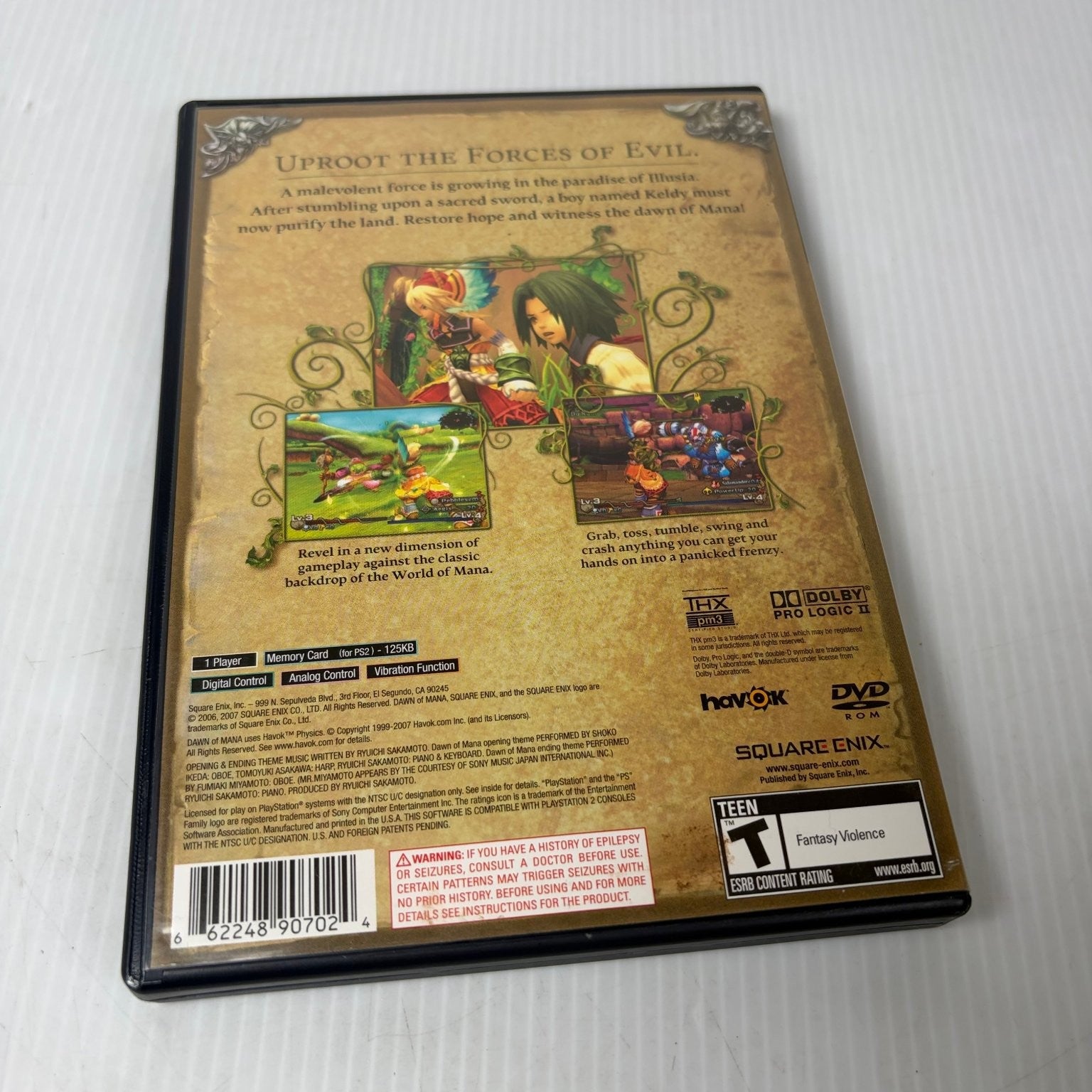 Dawn of Mana PlayStation 2 Video Game Square Enix RPG Adventure Complete CIB