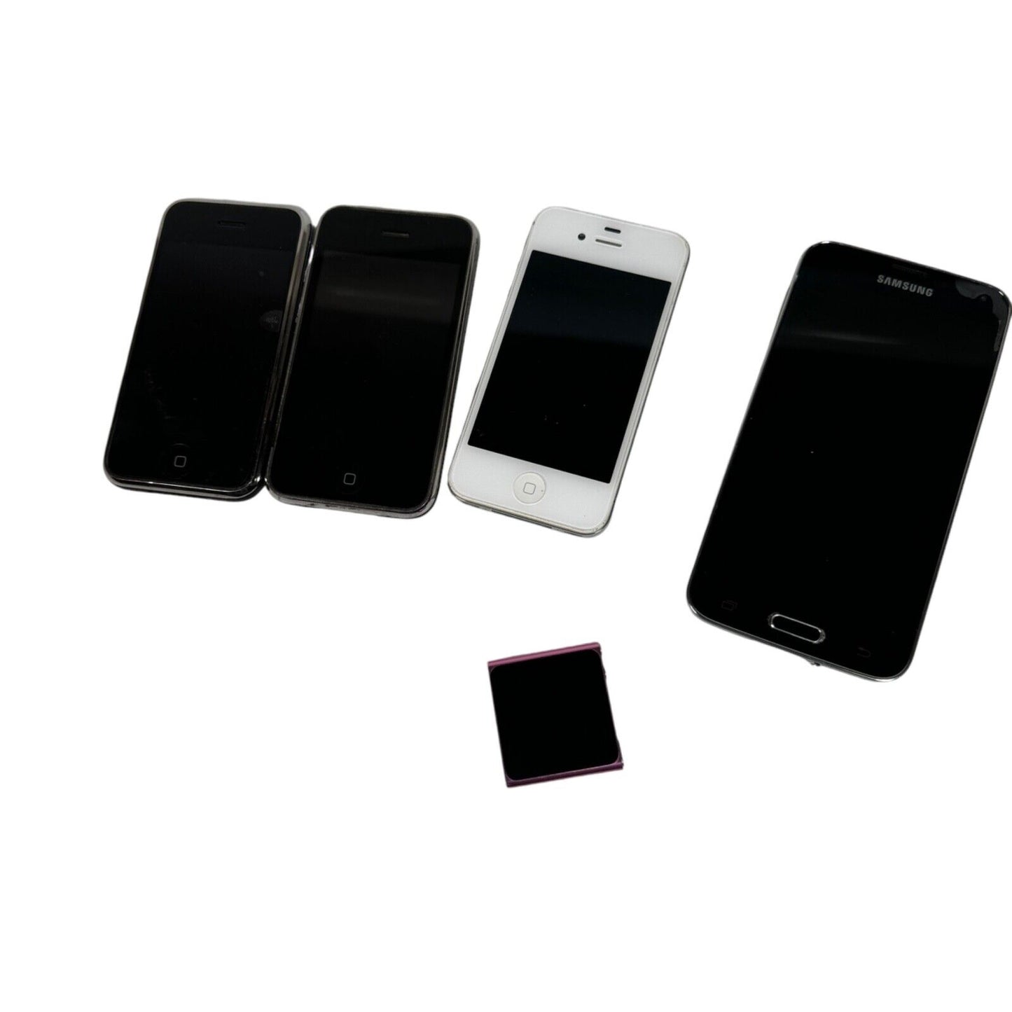 Mixed Lot of As Is Untested Early iPhones (Series 1, iPhone 5) and Galaxy 5