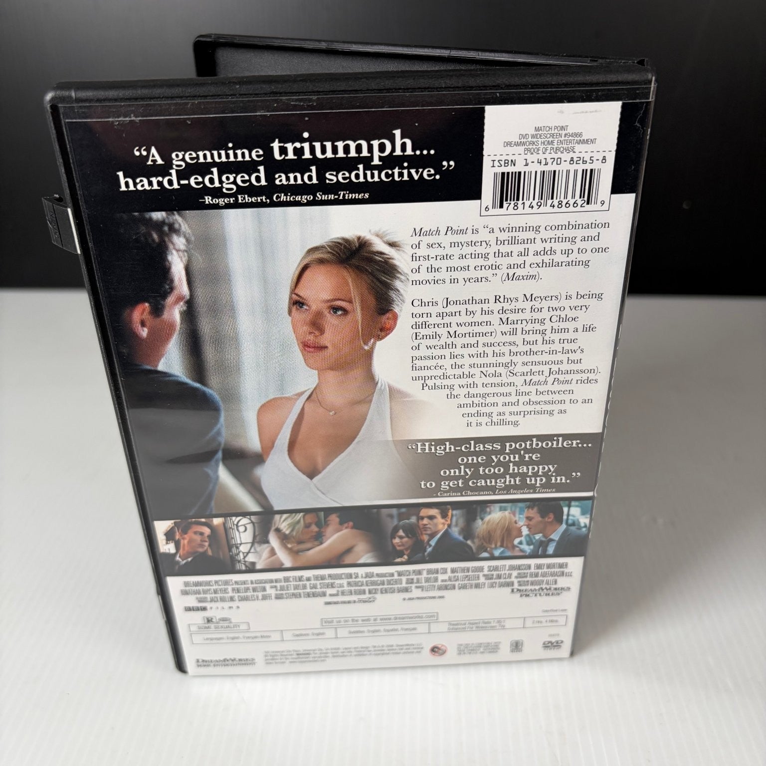 Match Point DVD 2005 Woody Allen Scarlett Johansson Thriller