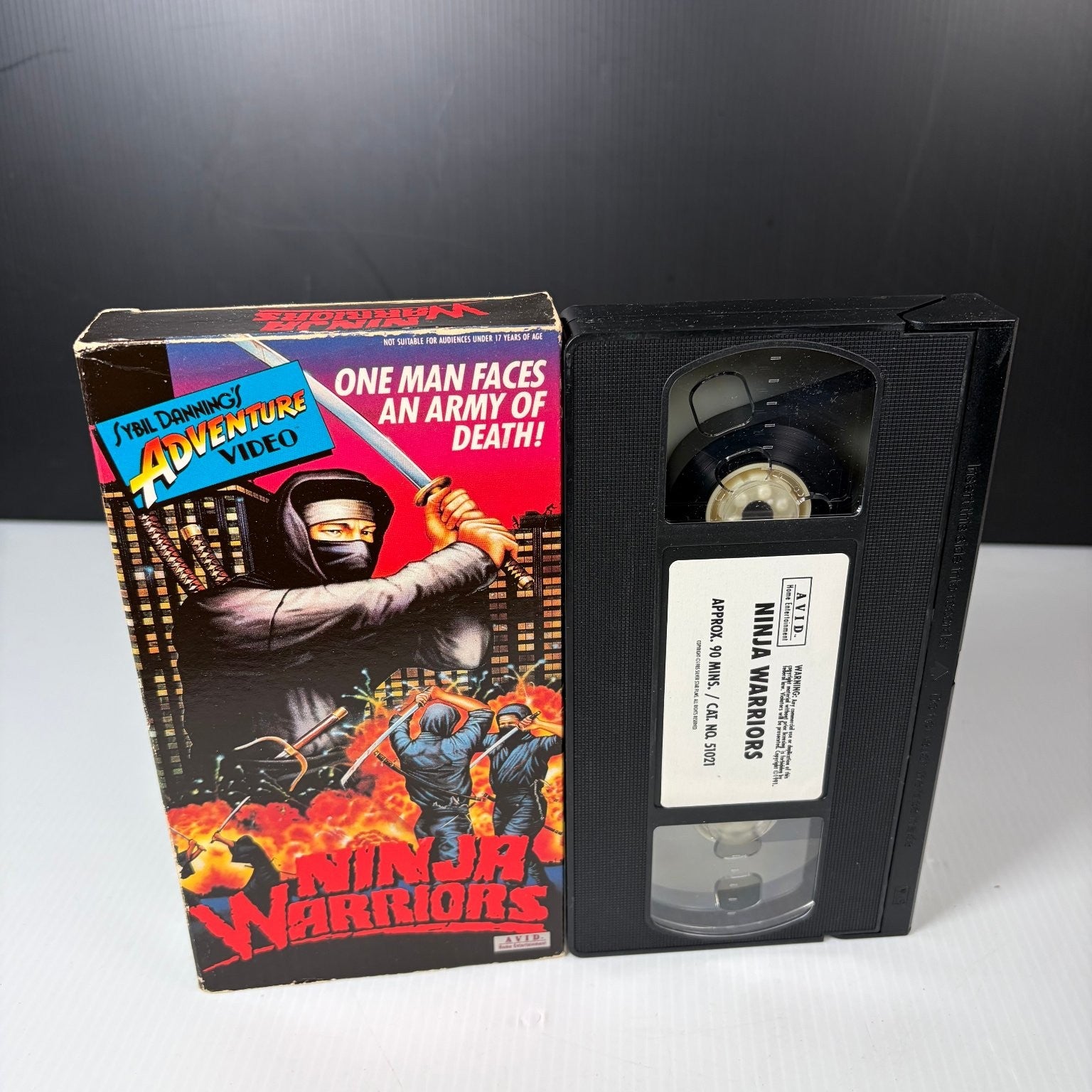 Ninja Warriors VHS 1985 Sybil Danning's Adventure Video AVID Home Ron Marchini