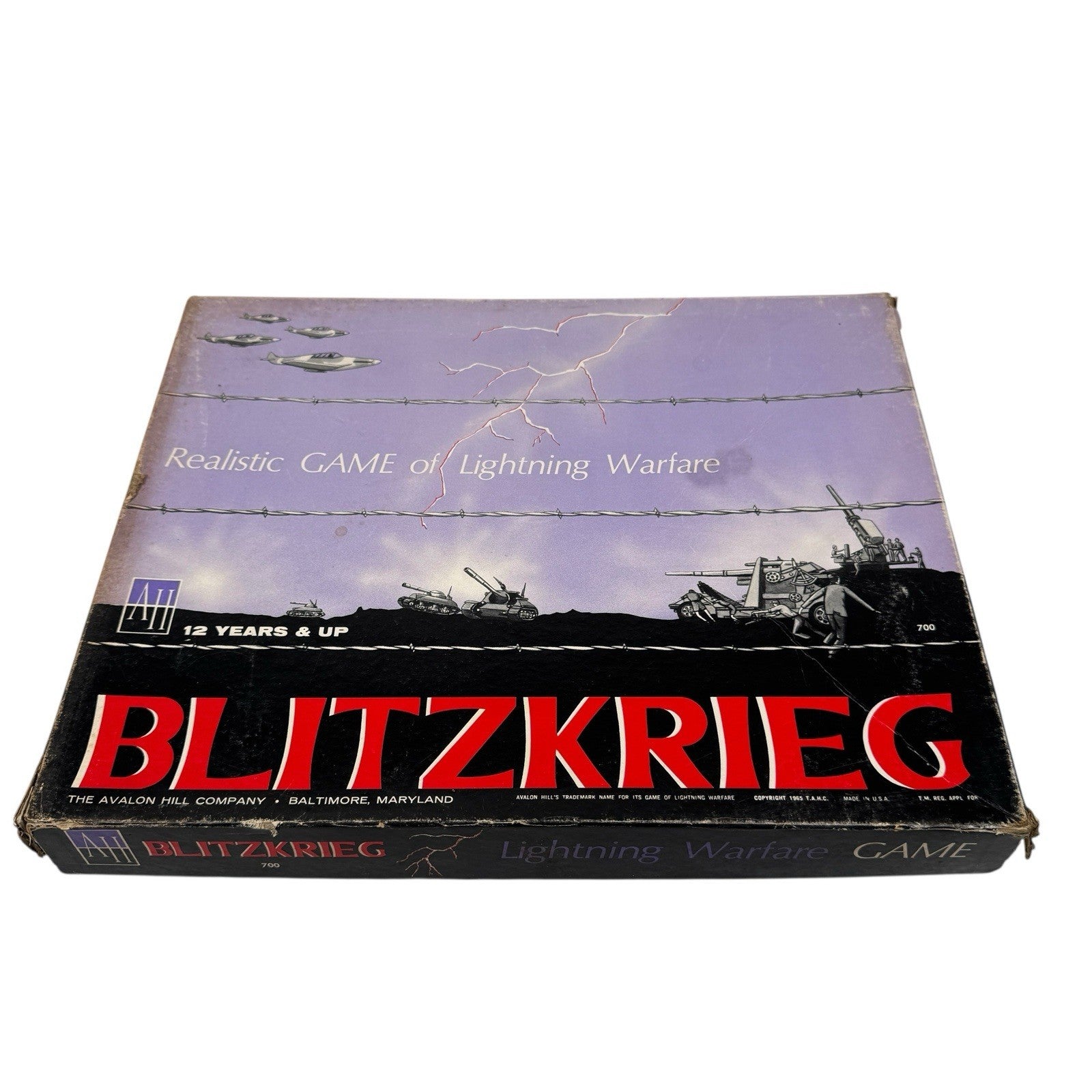 Blitzkrieg The Game Of Lightning Warfare Avalon Hill 1965