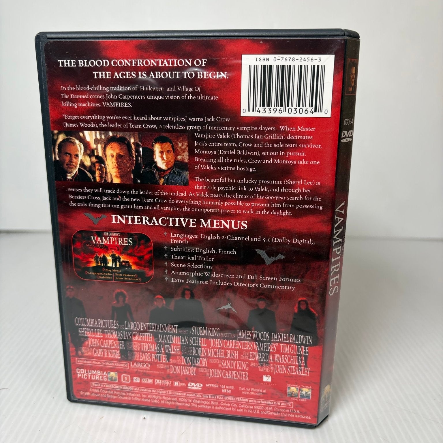 John Carpenter's Vampires DVD 1998 James Woods Director's Commentary