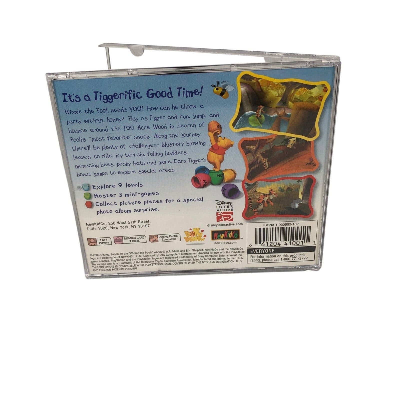 Tigger's Honey Hunt (Sony Playstation 1, 2000) Disney Game in Case, No Manual