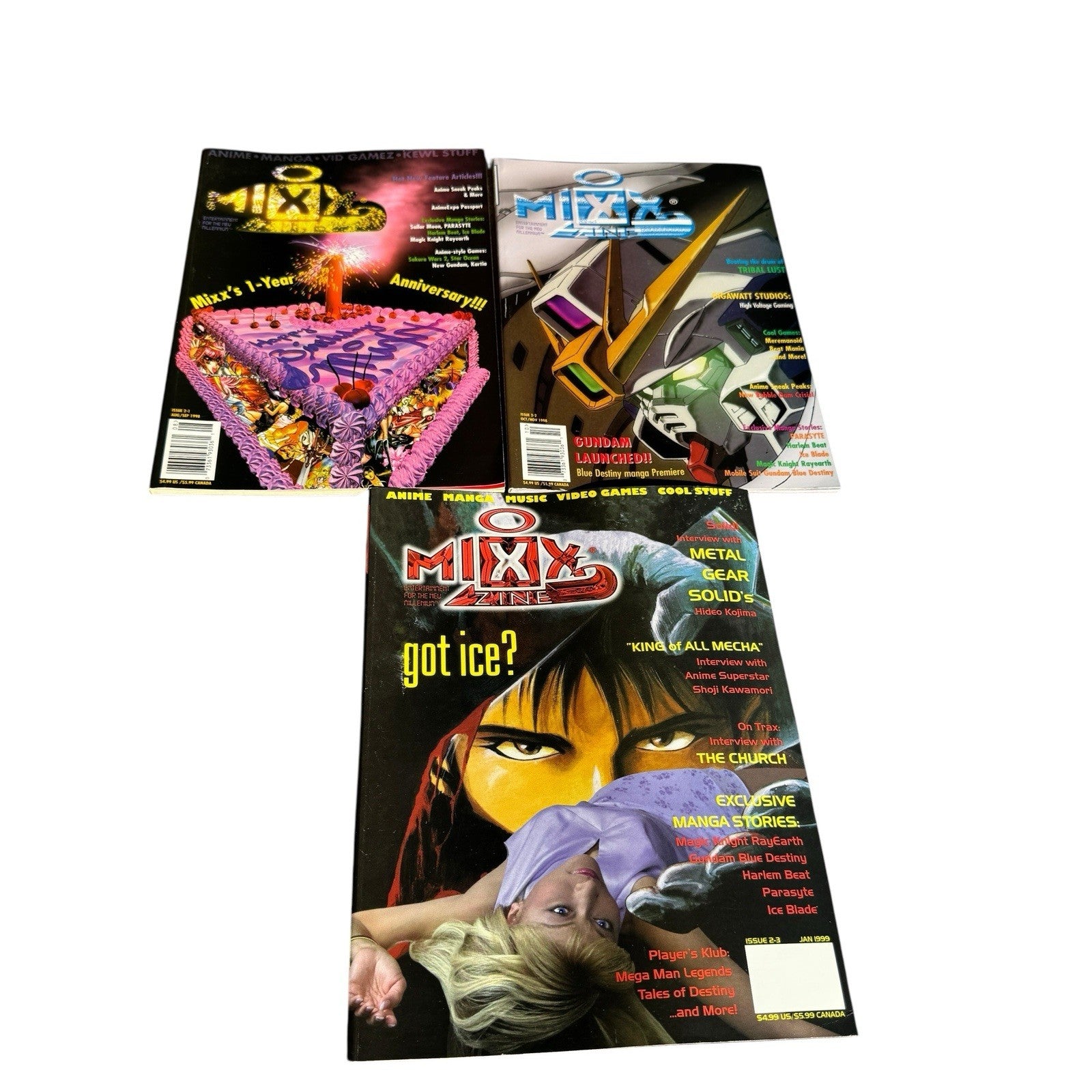 Mixx Zine & Jump Magazine Lot of 9 1997-99 Parasyte Rayearth, Sailor Moon & More