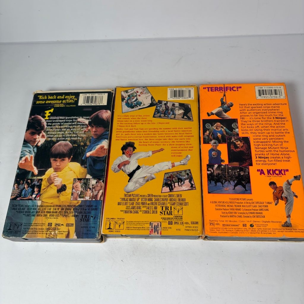 3 Ninjas VHS Lot of 3 - 3 Ninjas Kick Back Knuckle Up Family Action Comedy