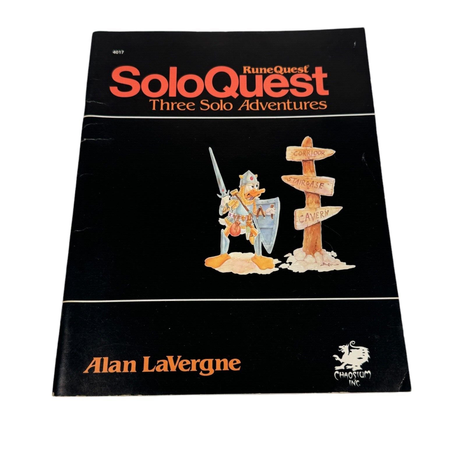 RuneQuest SoloQuest by Chaosium 3 solo adventures 4017 First Printing 1982