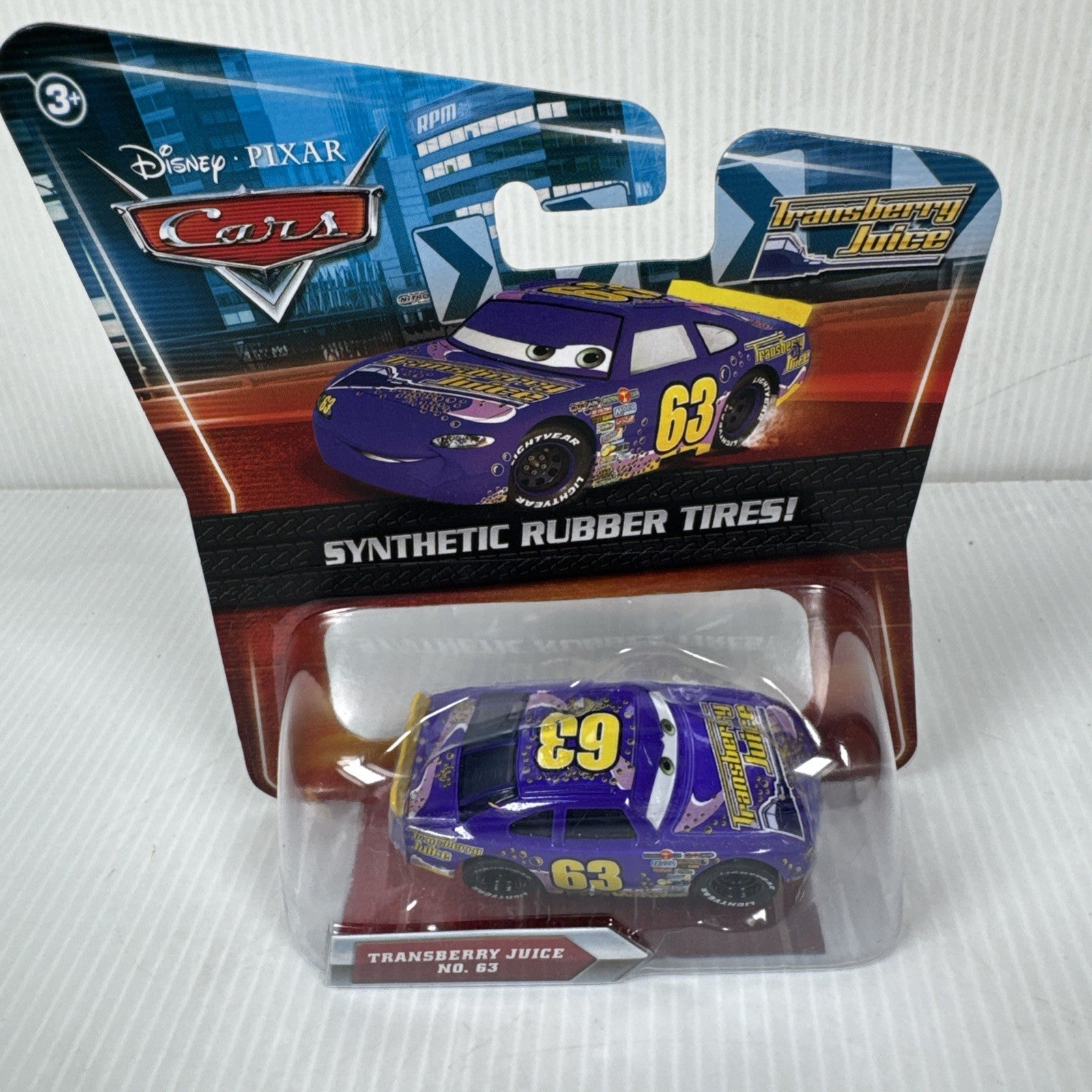 Disney Pixar Cars 2009 Rare Synthetic Rubber Tires Transberry Juice No.63 New