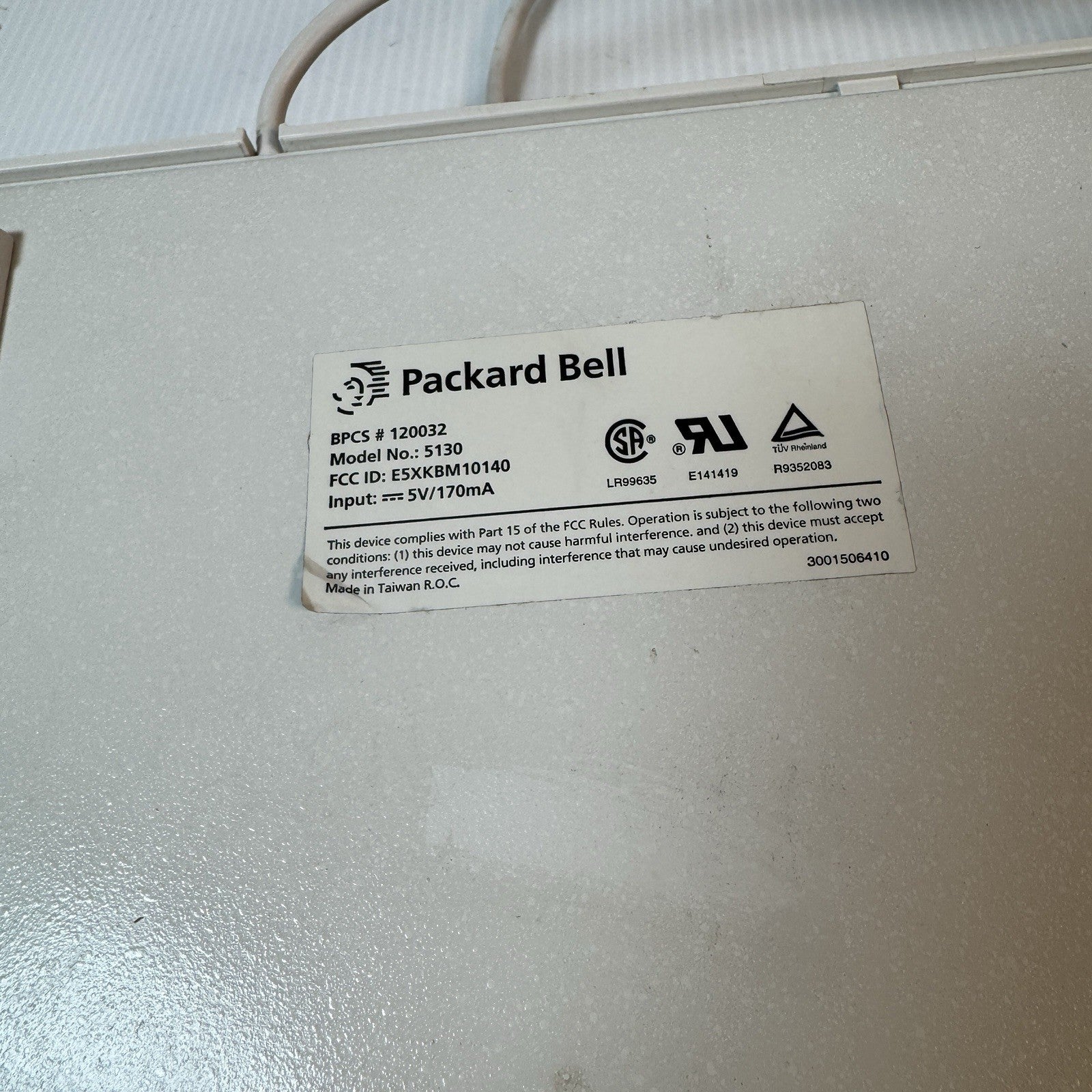 Vintage Packard Bell Model 5130 PS/2 Computer Mechanical Keyboard Clicky Keys