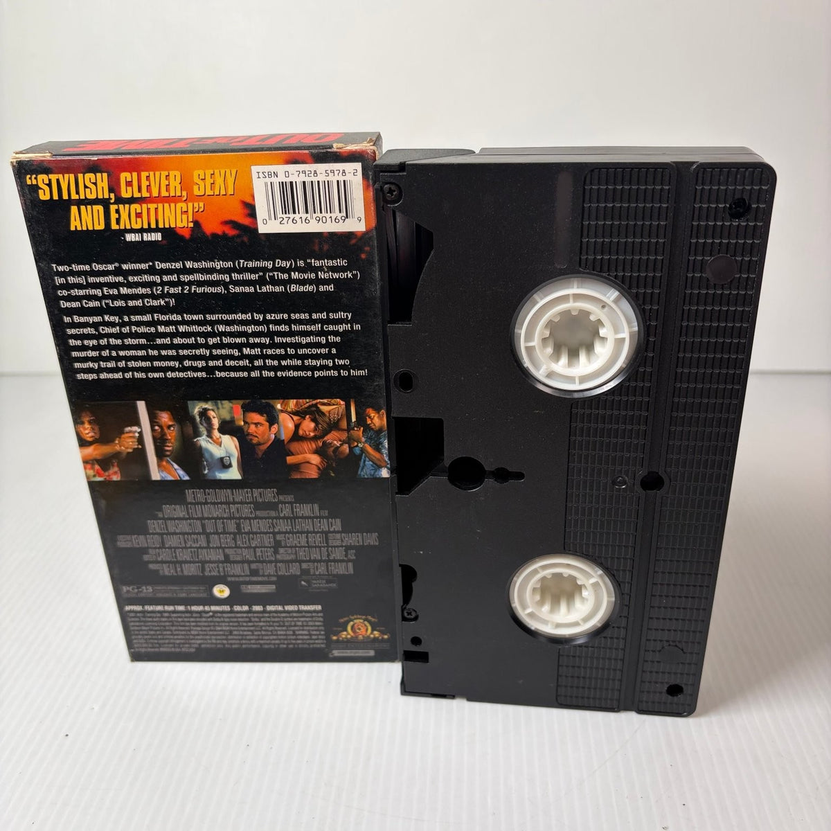 Out of Time VHS 2003 Denzel Washington Thriller MGM Digital Stereo