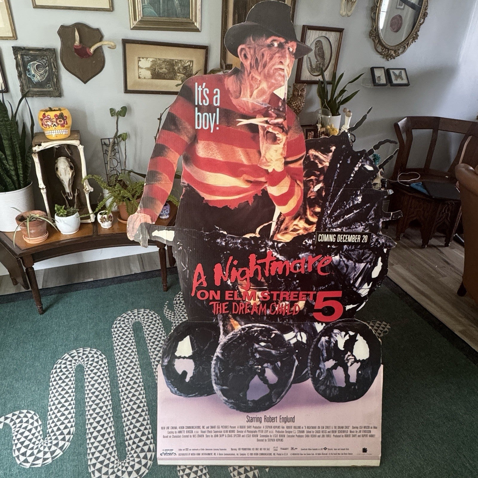 Vintage Nightmare On Elm Street 5 The Dream Child Freddy Krueger Standee Display