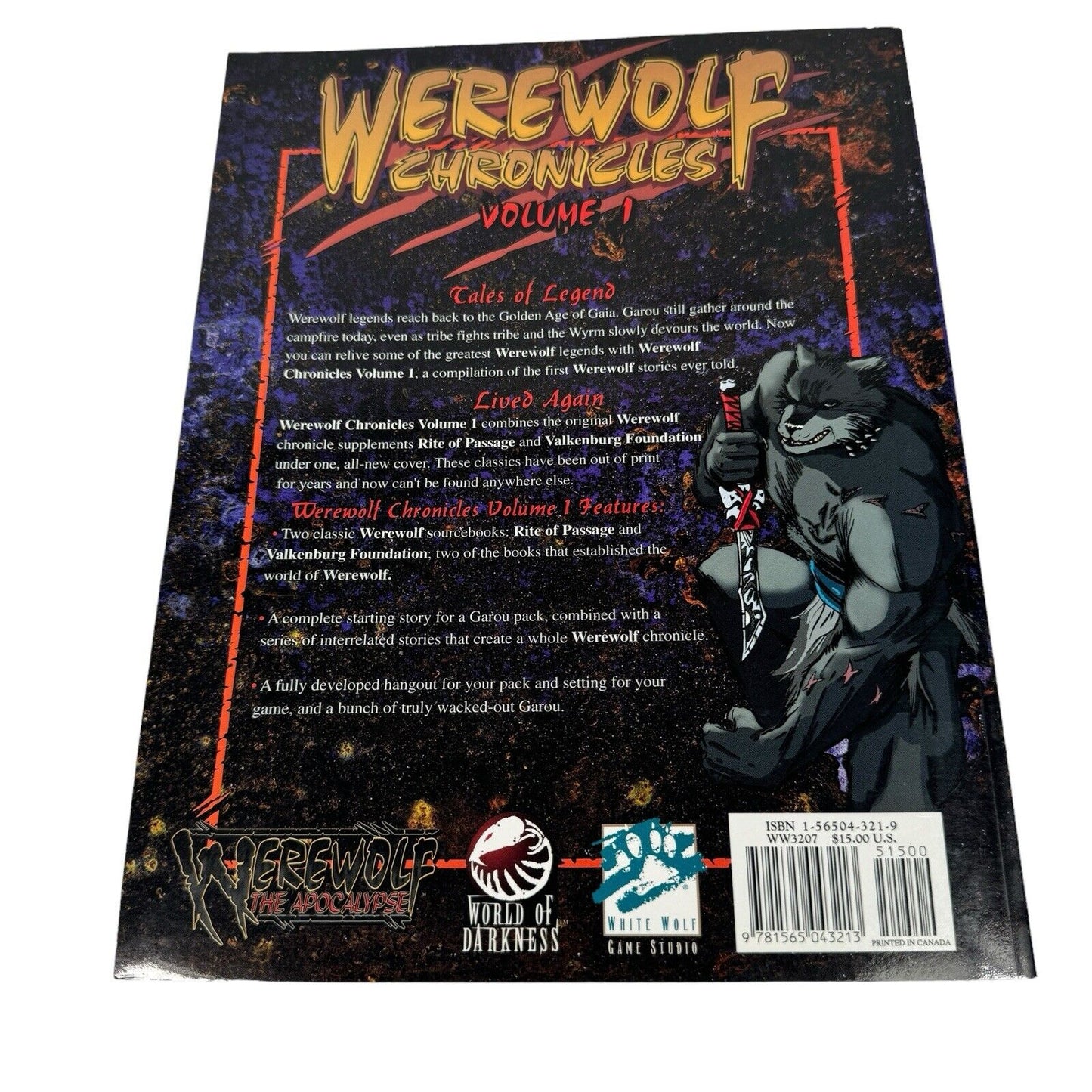 Werewolf Chronicles Vol 1: Rite of Passage and Valkenberg Foundation 1997 WW3207