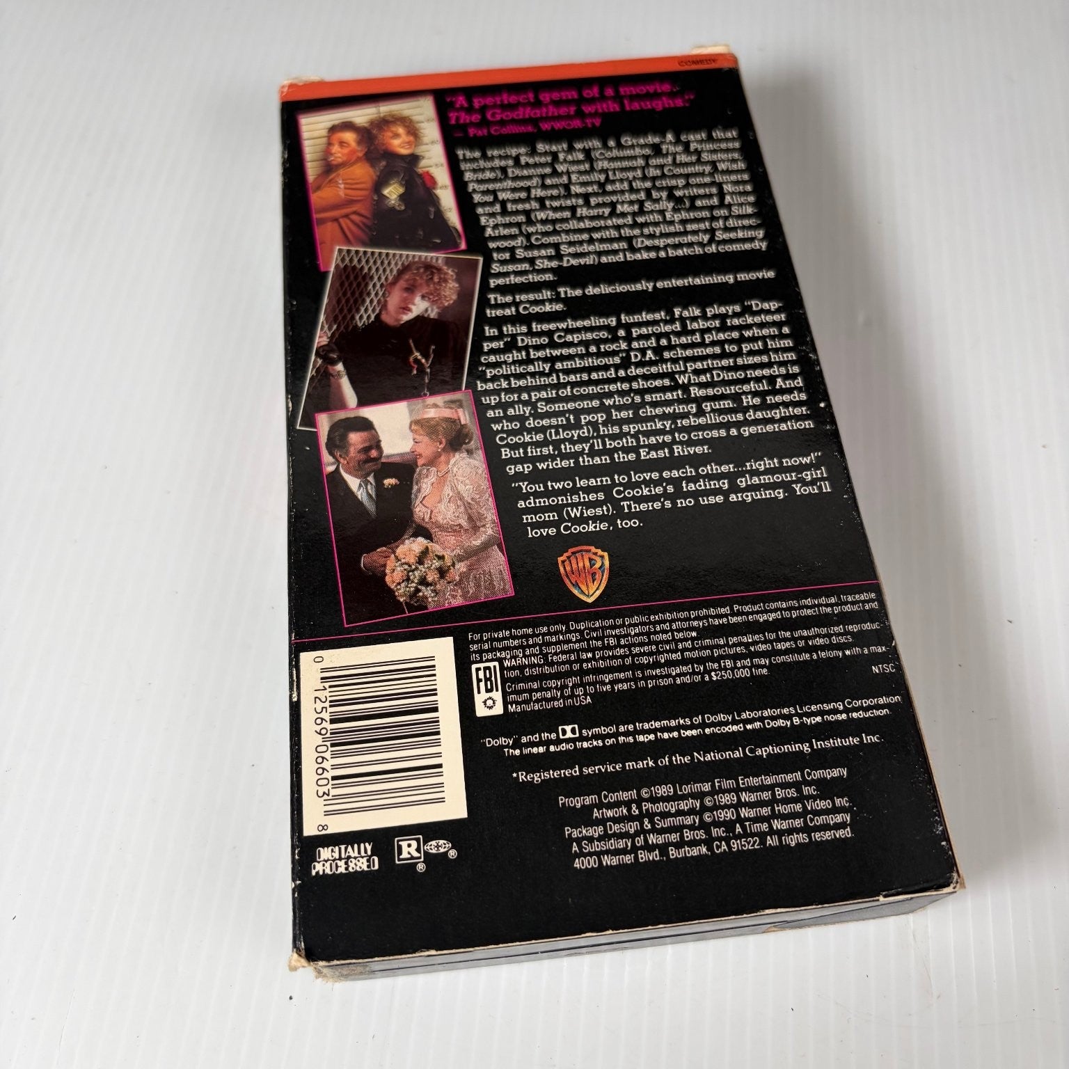 Cookie VHS 1990 Comedy Original Release Warner Home Video R Rated