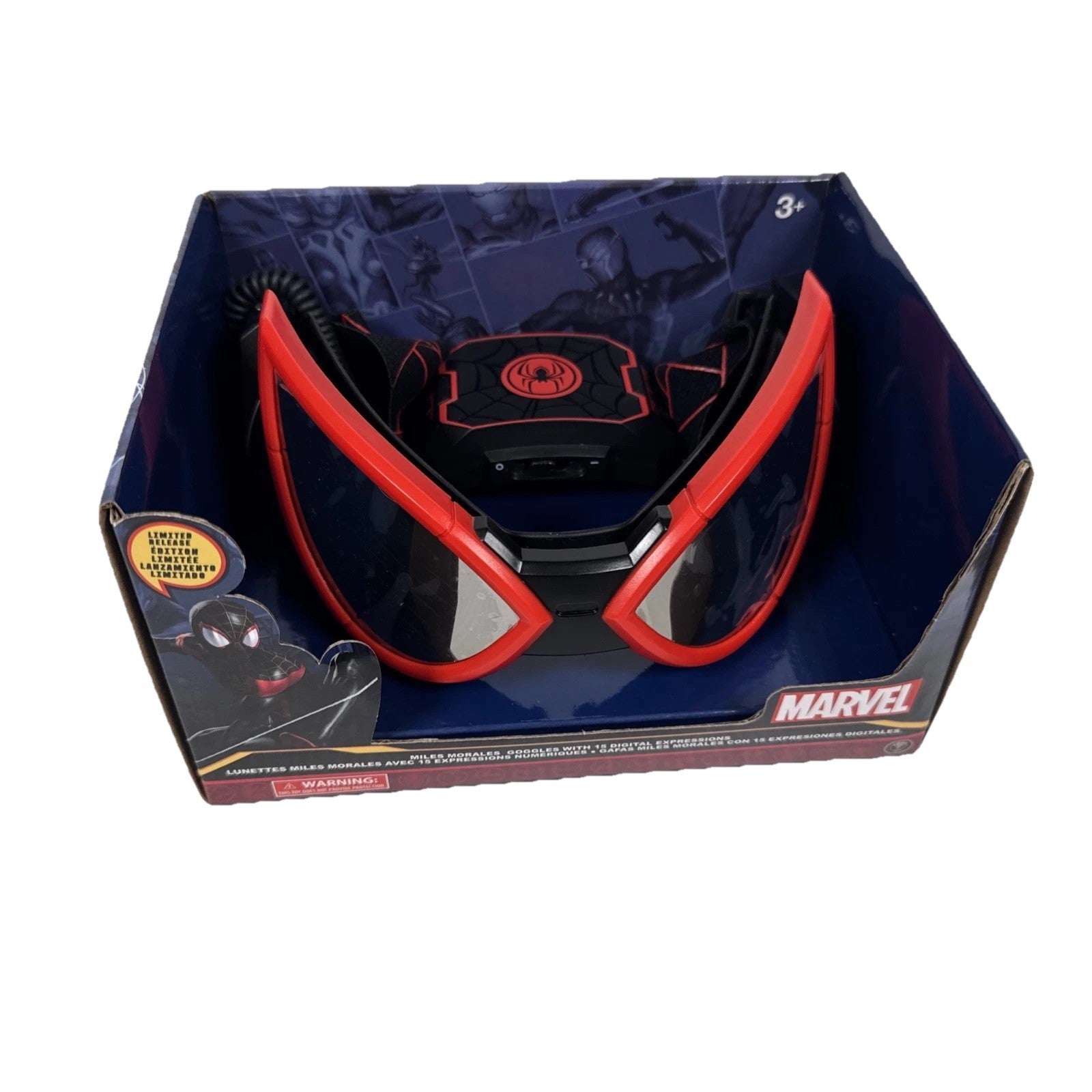 Disney Parks Marvel Miles Morales Goggles with 15 Digital Expressions Limited
