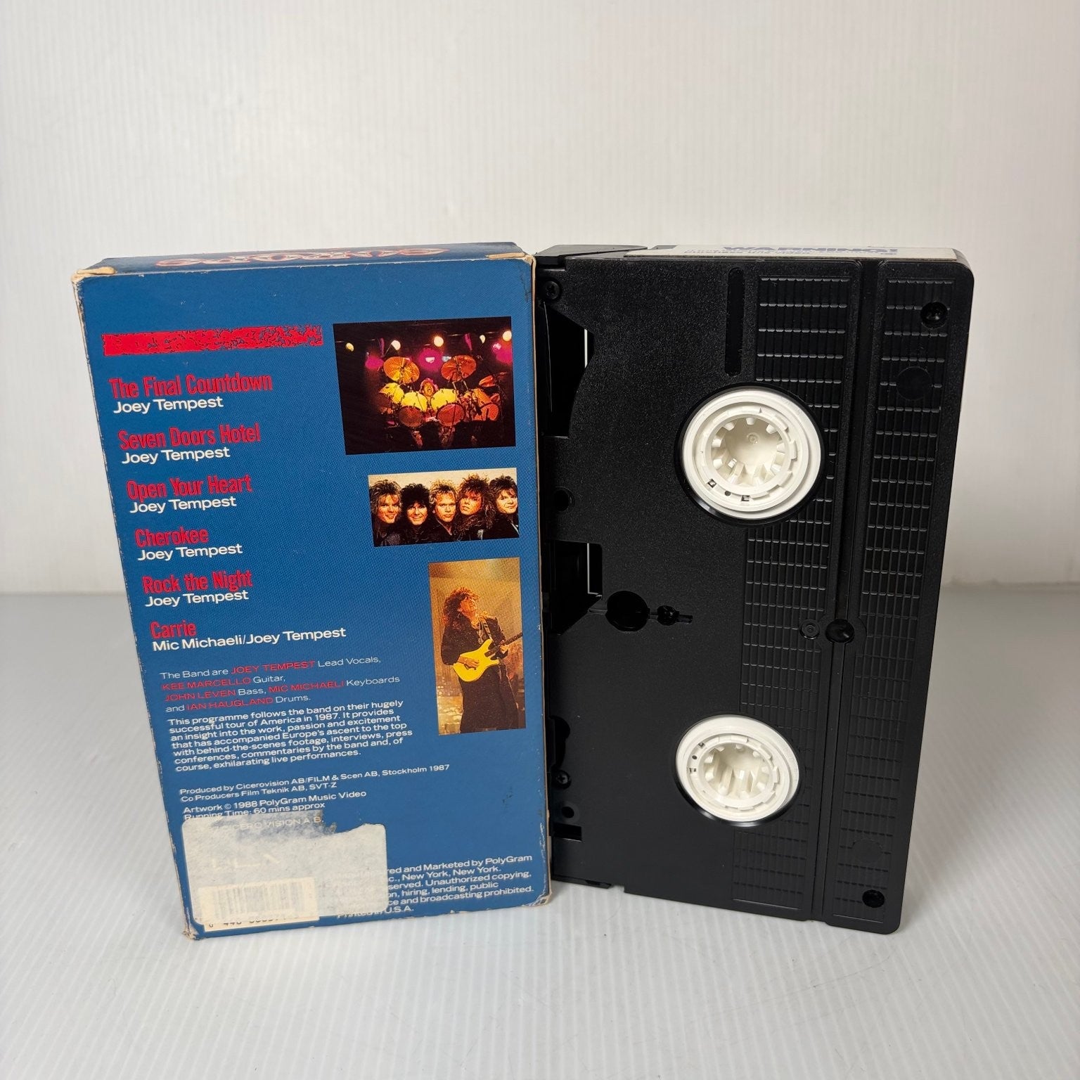 Europe in America VHS 1987 Rock Concert Film Documentary PolyGram