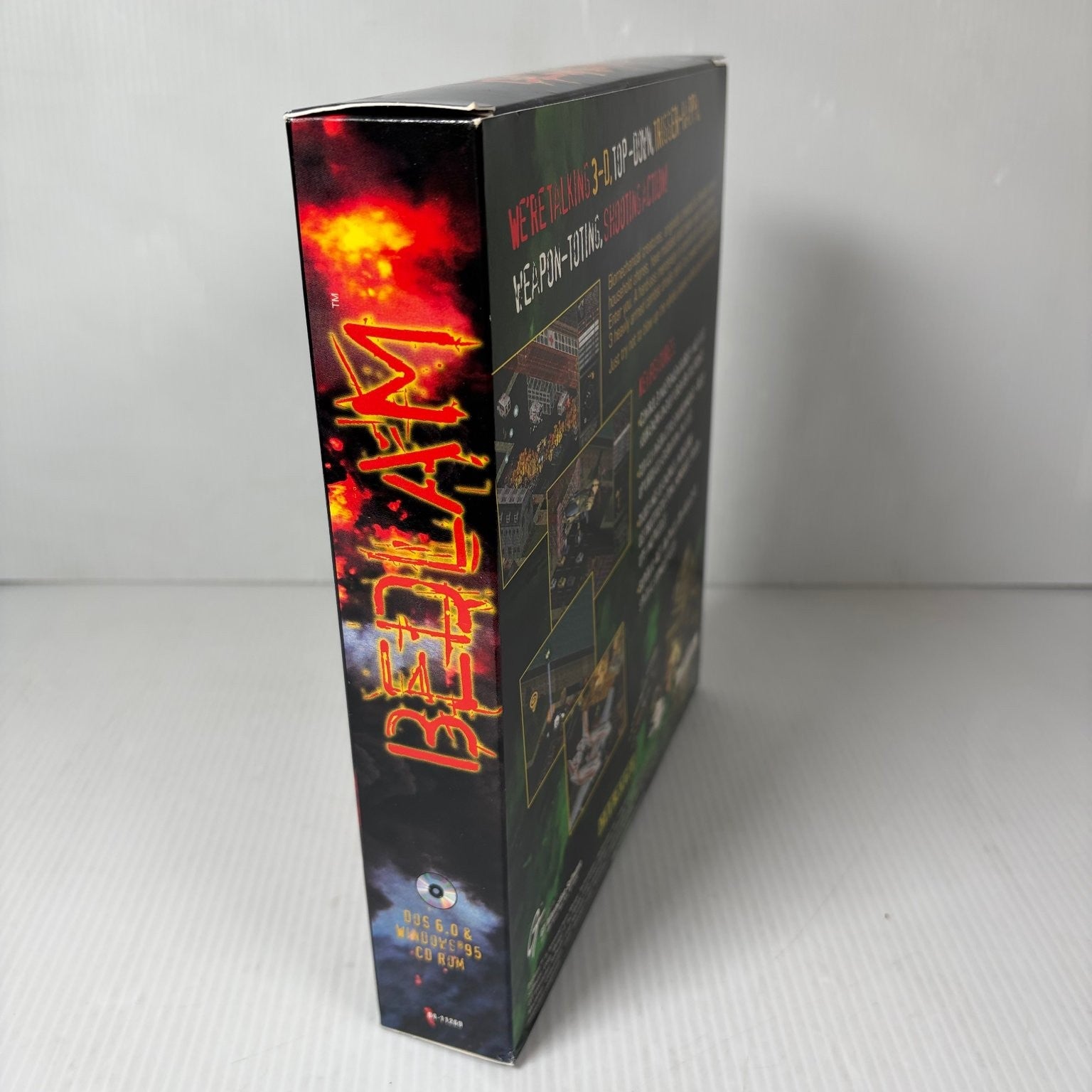 BEDLAM PC Big Box DOS Windows 95 Video Game Top-Down Shooter Action