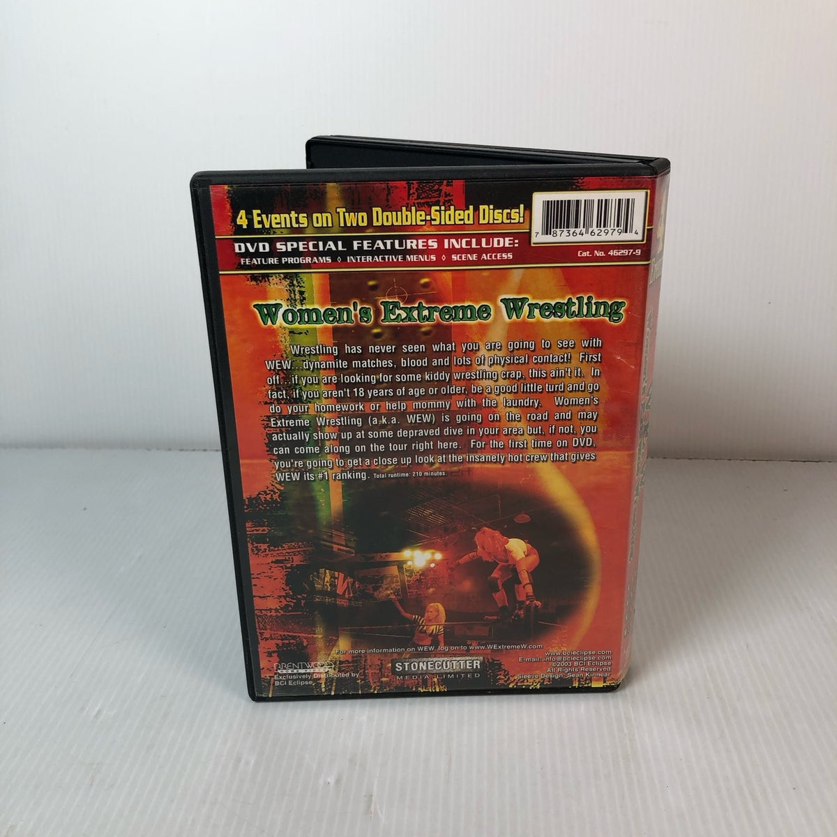 W.E.W. Women's Extreme Wrestling DVD 219 Min. Stonecutter 4 Events Volume 1-4