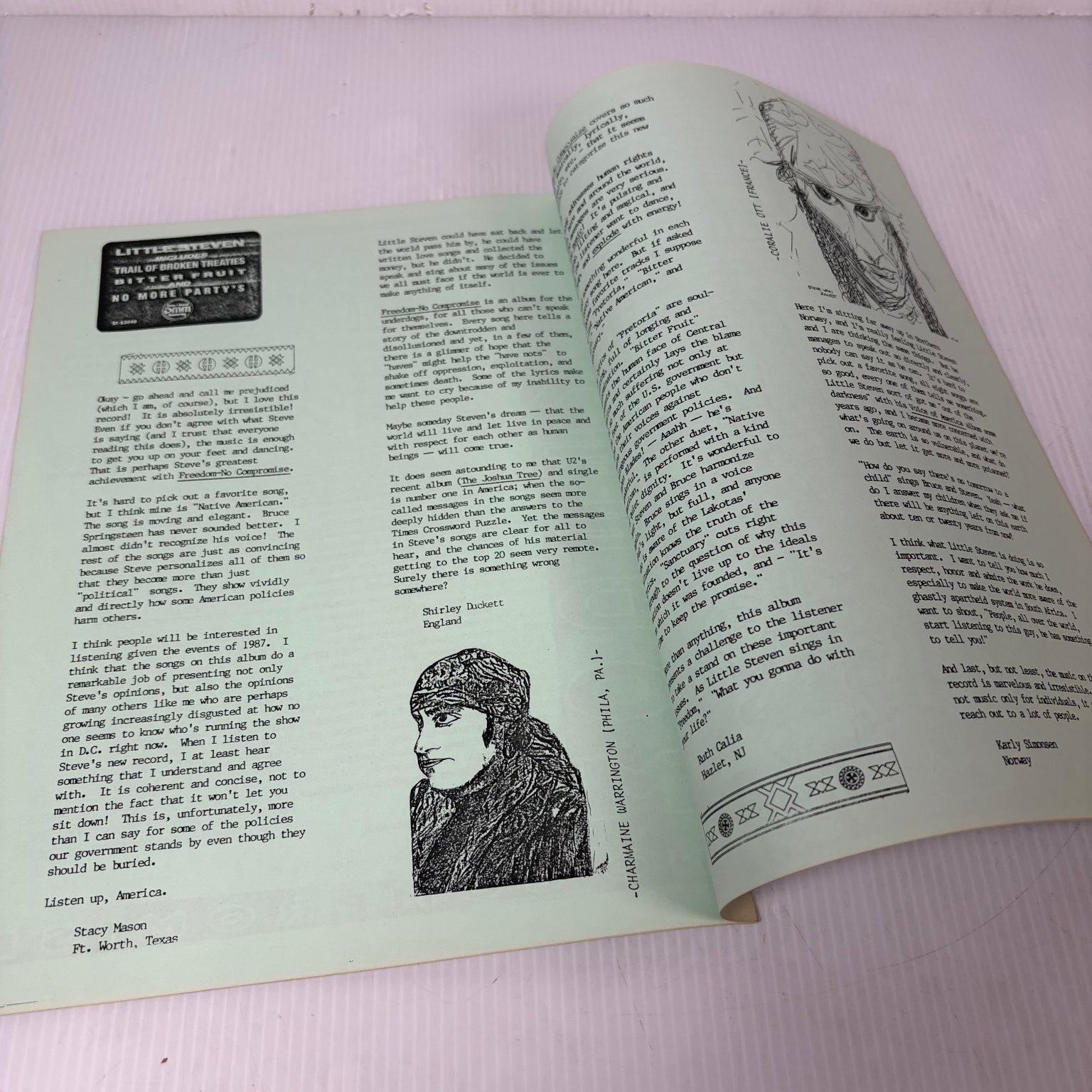 Steven Van Zandt Voice of America Fan Zine August 1987 #7 RARE Little Steven