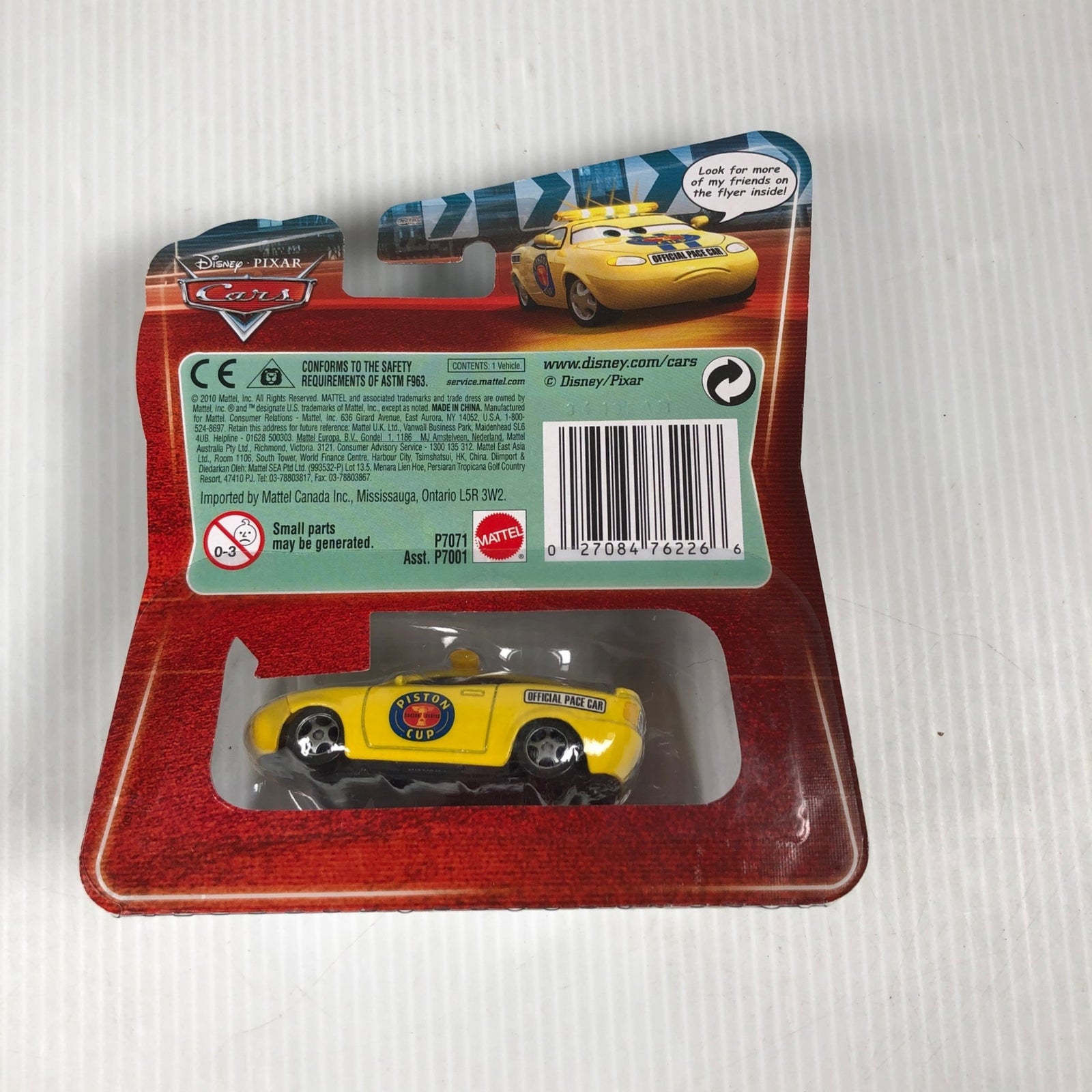 Disney Pixar Cars Charlie Checker Die-Cast Vehicle 65 Look My Eyes Change