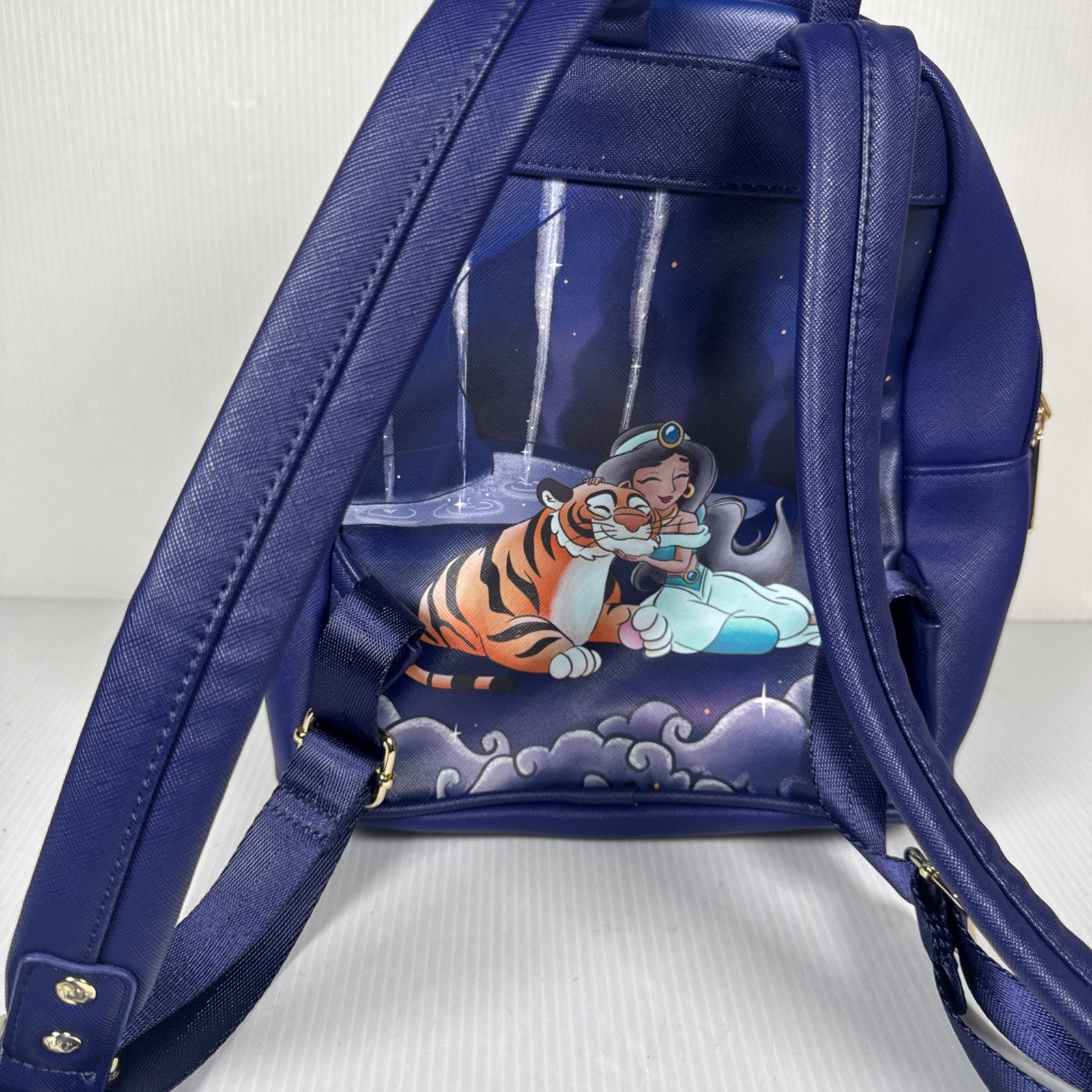 Loungefly Disney Aladdin Princess Jasmine Castle Abu Mini Backpack Genie Lamp
