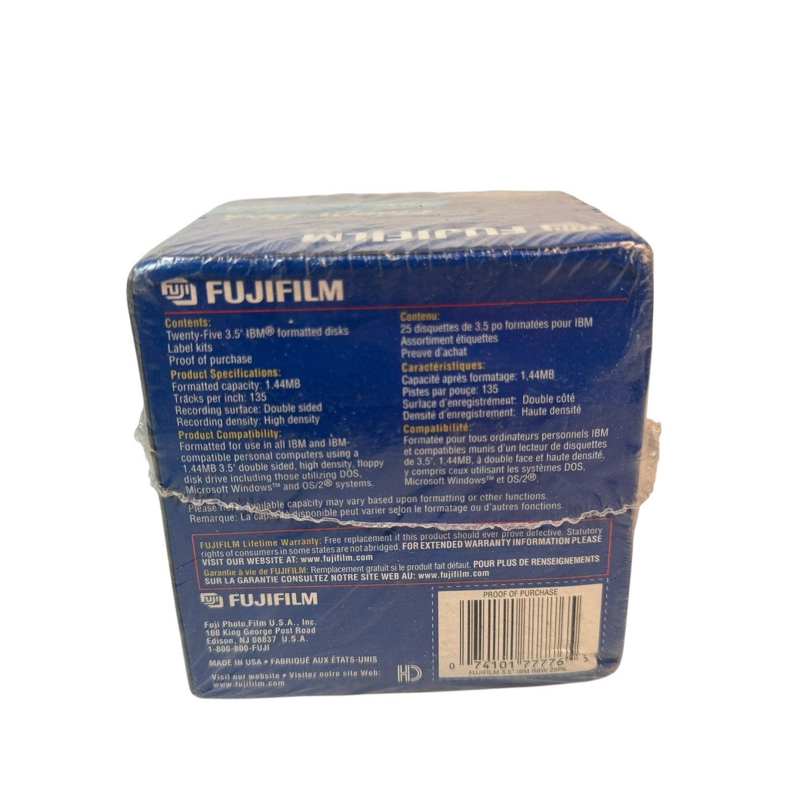 Fuji Fujifilm 3.5" Floppy Disks IBM Formatted 25 Pack Color High Density NOS