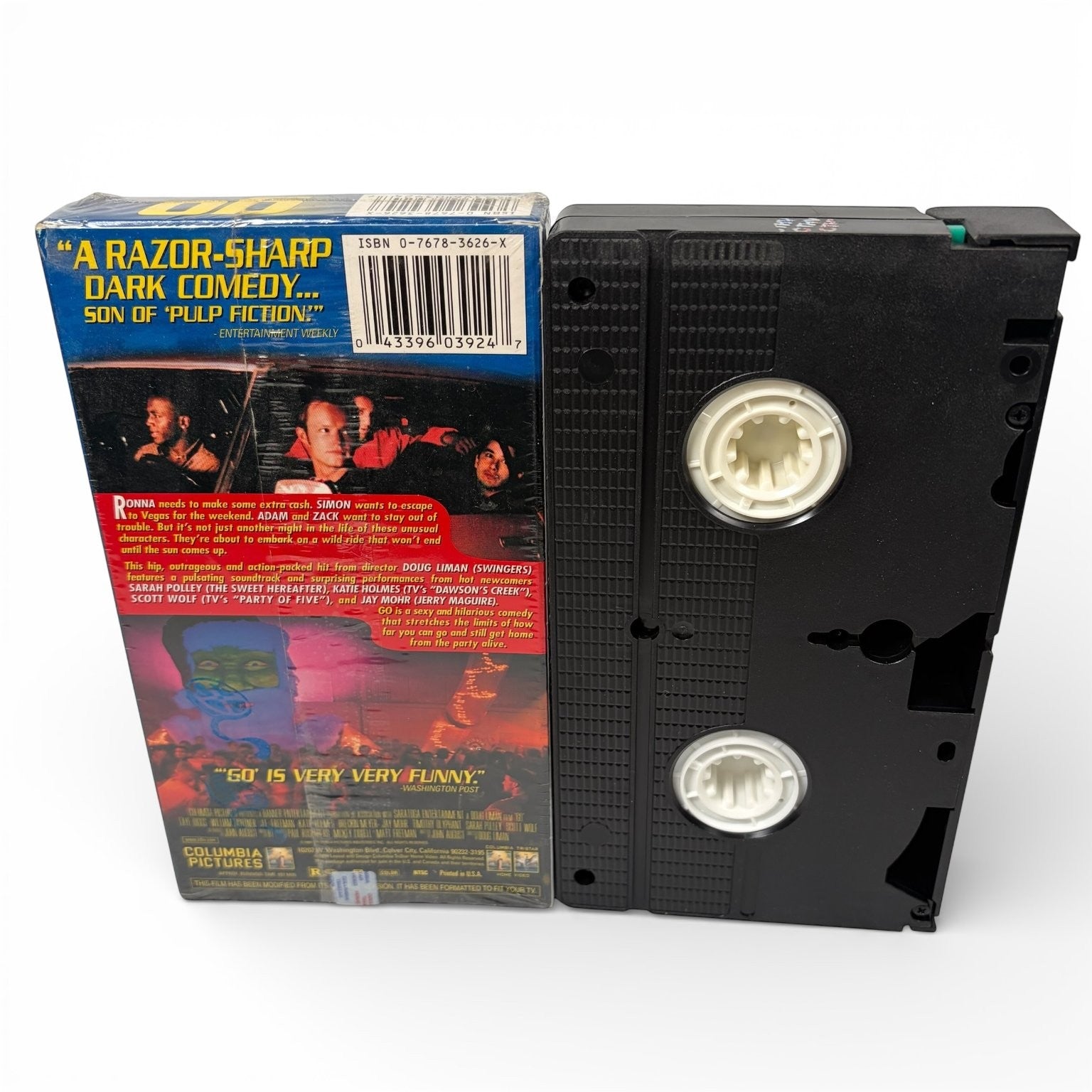 Go VHS 1999 Dark Comedy Crime Doug Liman Katie Holmes Columbia TriStar