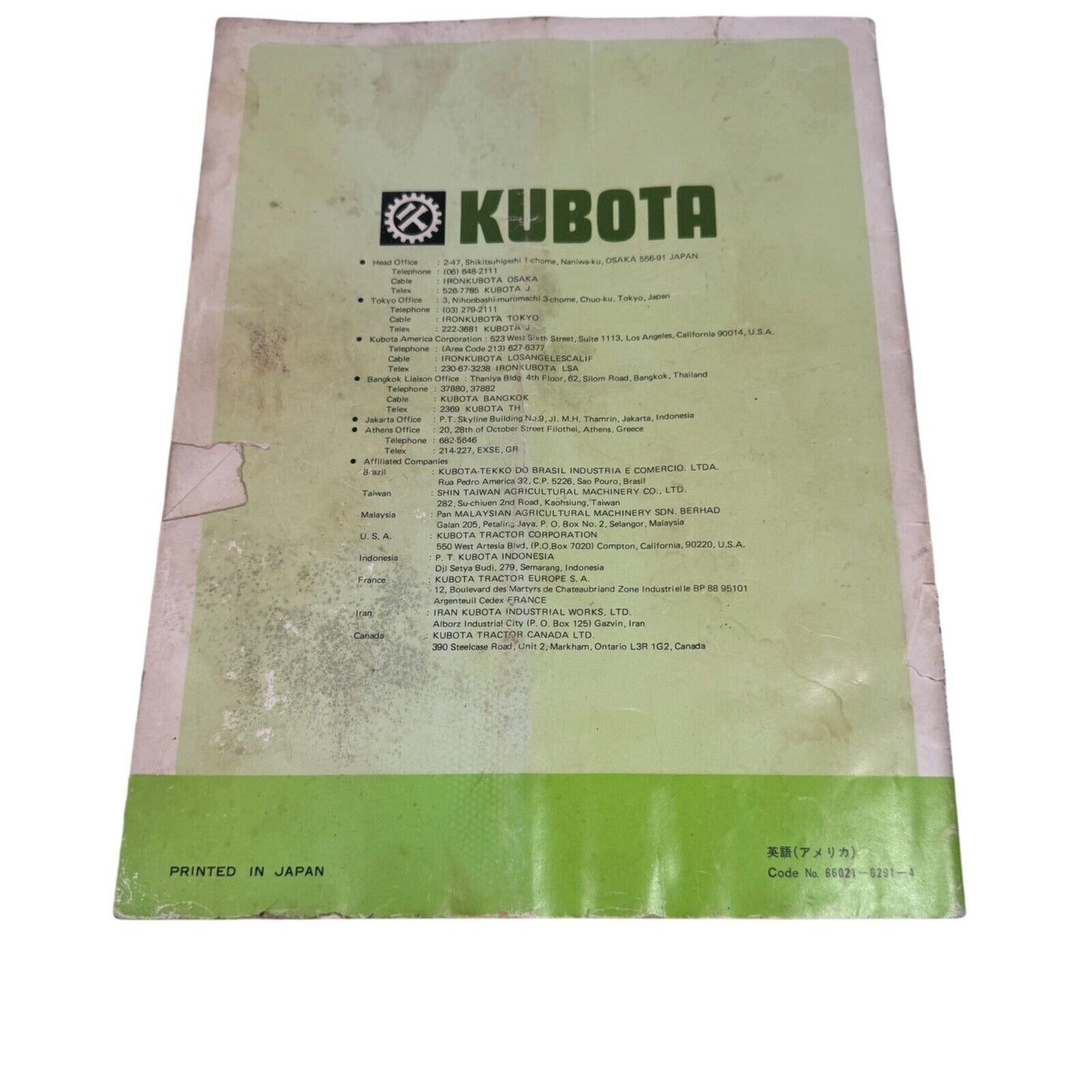 Kubota G3200 G4200 G4200H G5200H Diesel Lawn & Garden Tractor Operator's Manual