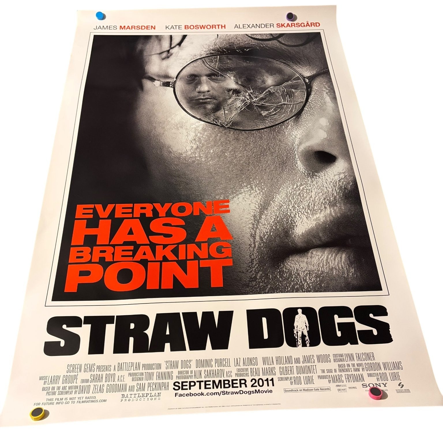 Straw Dogs 2011 One Sheet Movie Poster James Marsden Sony 27x40