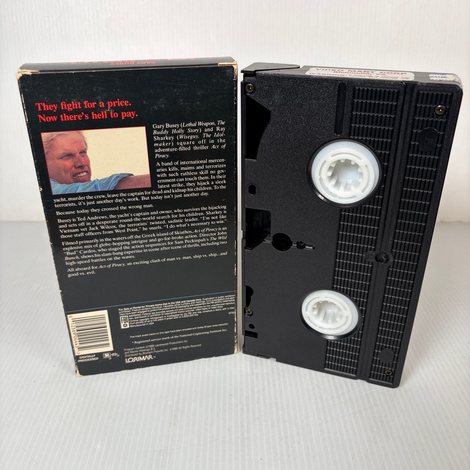 Act of Piracy VHS 1988 Action Thriller Gary Busey Warner Home Video