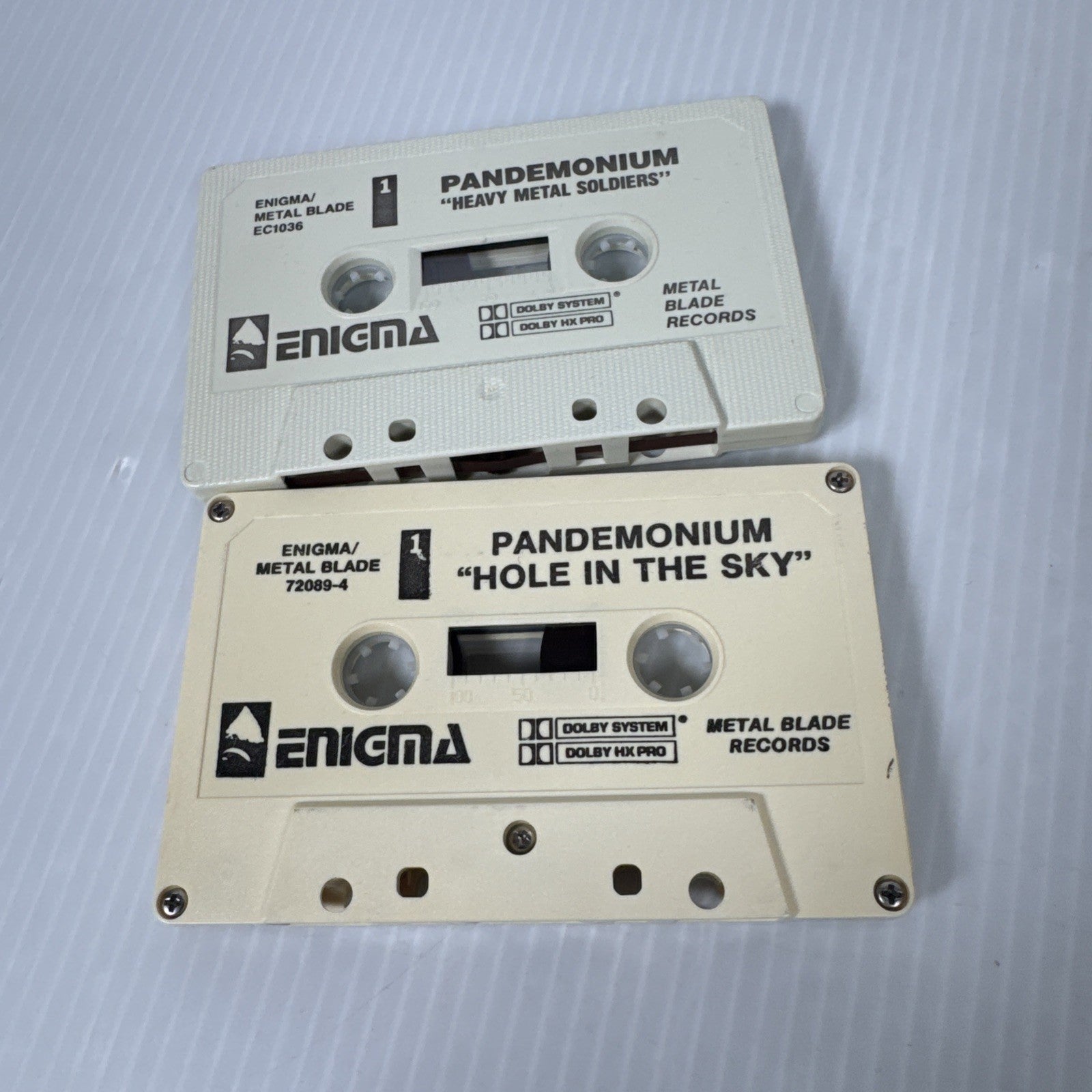Pandemonium Lot Of 2 Cassette Tapes Hole In The Sky & Heavy Metal Soldiers