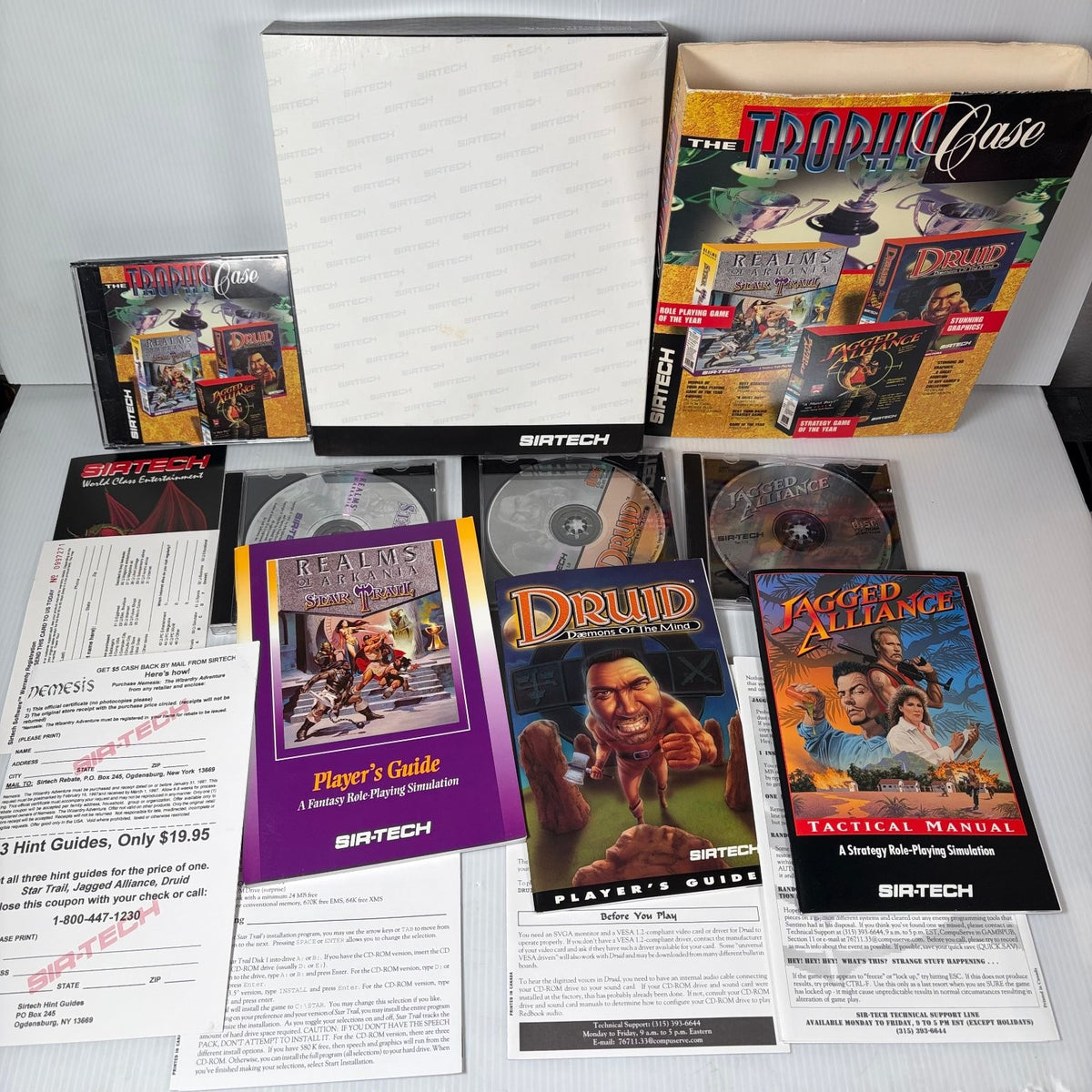 The Trophy Case Sir-Tech Big Box PC Collection Arkania Druid Jagged Alliance