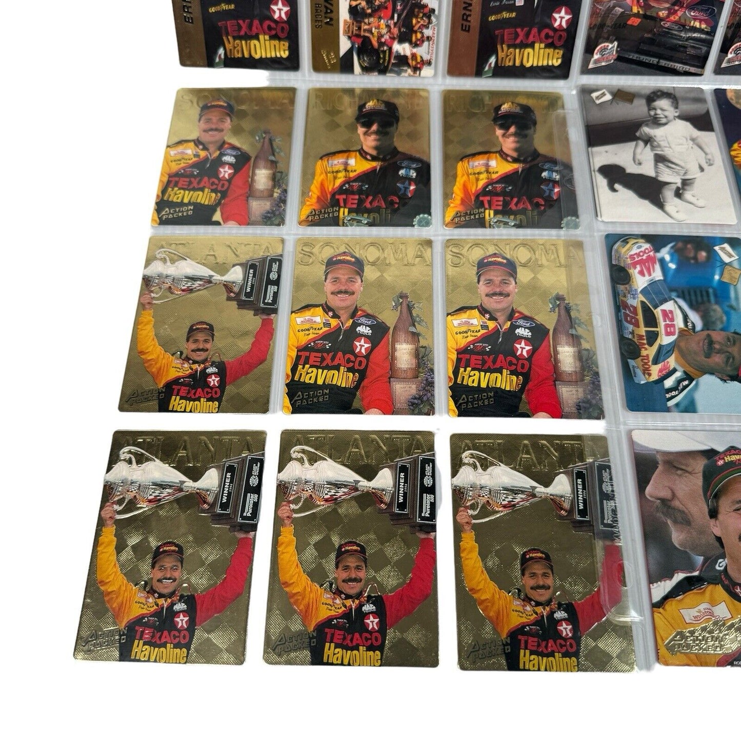 Lot Of 262 Nascar Trading Cards Action Packed Gold Foil Power Racing Upper Deck