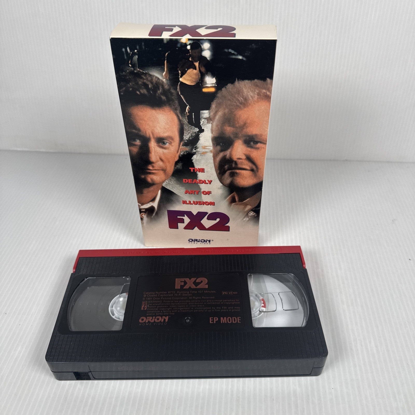 FX2 - The Deadly Art of Illusion (VHS, 1991) Orion Release EP Mode Brian Dennehy
