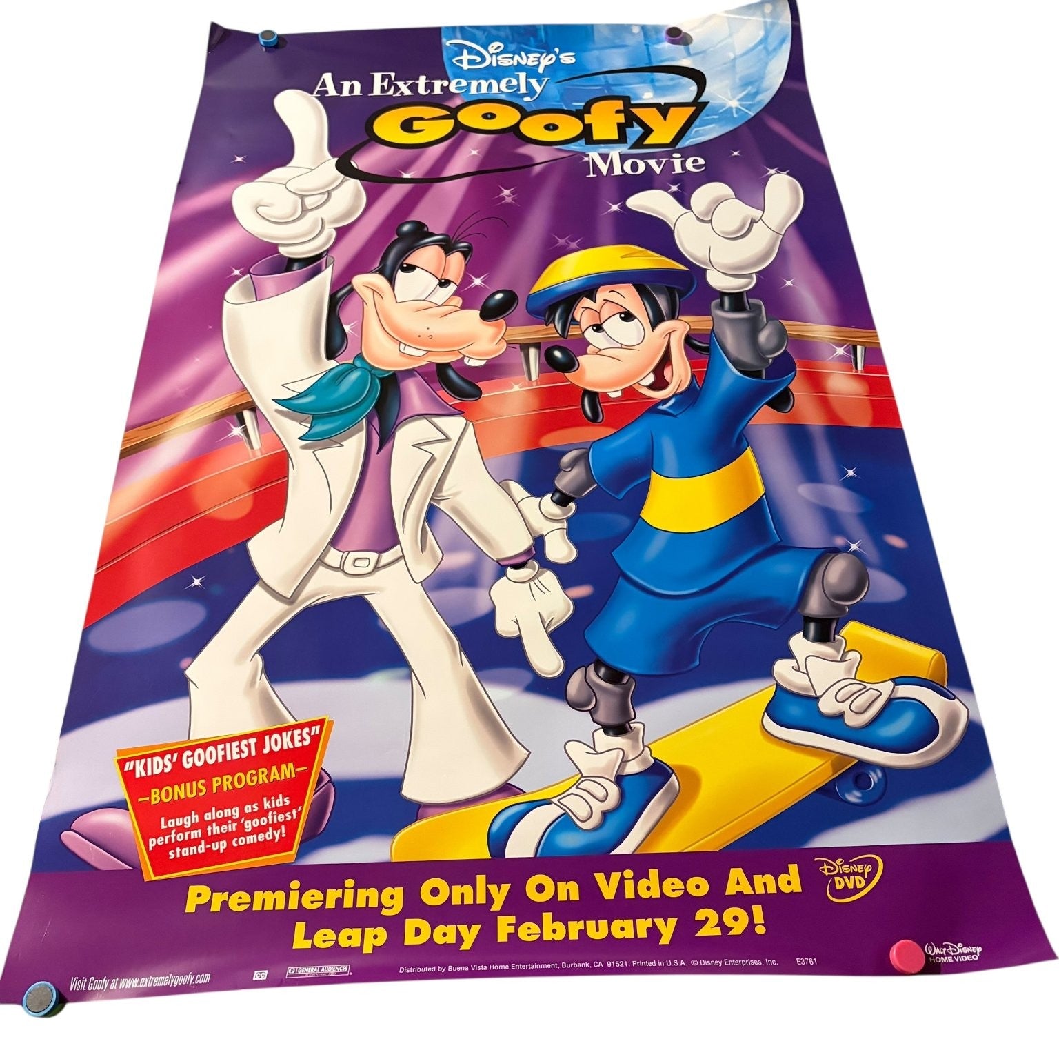 Disney's An Extremely Goofy Movie 2000 One Sheet Movie Poster USA 27"x40"