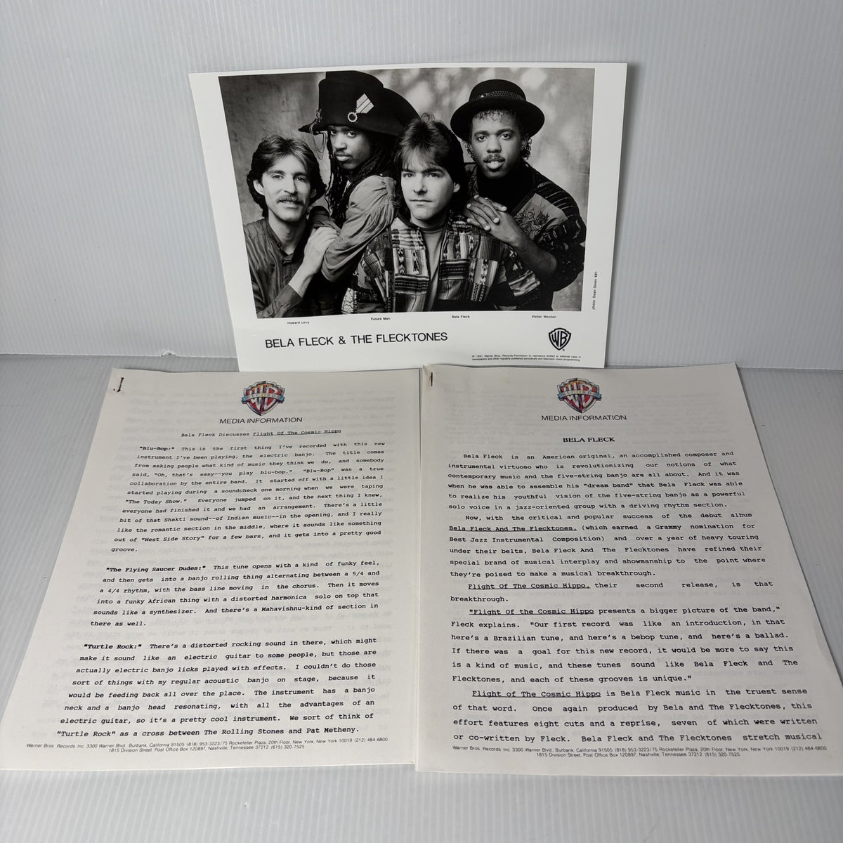 Bela Fleck & The Flecktones Promo Photo & Media Kit Flight of the Cosmic Hippo