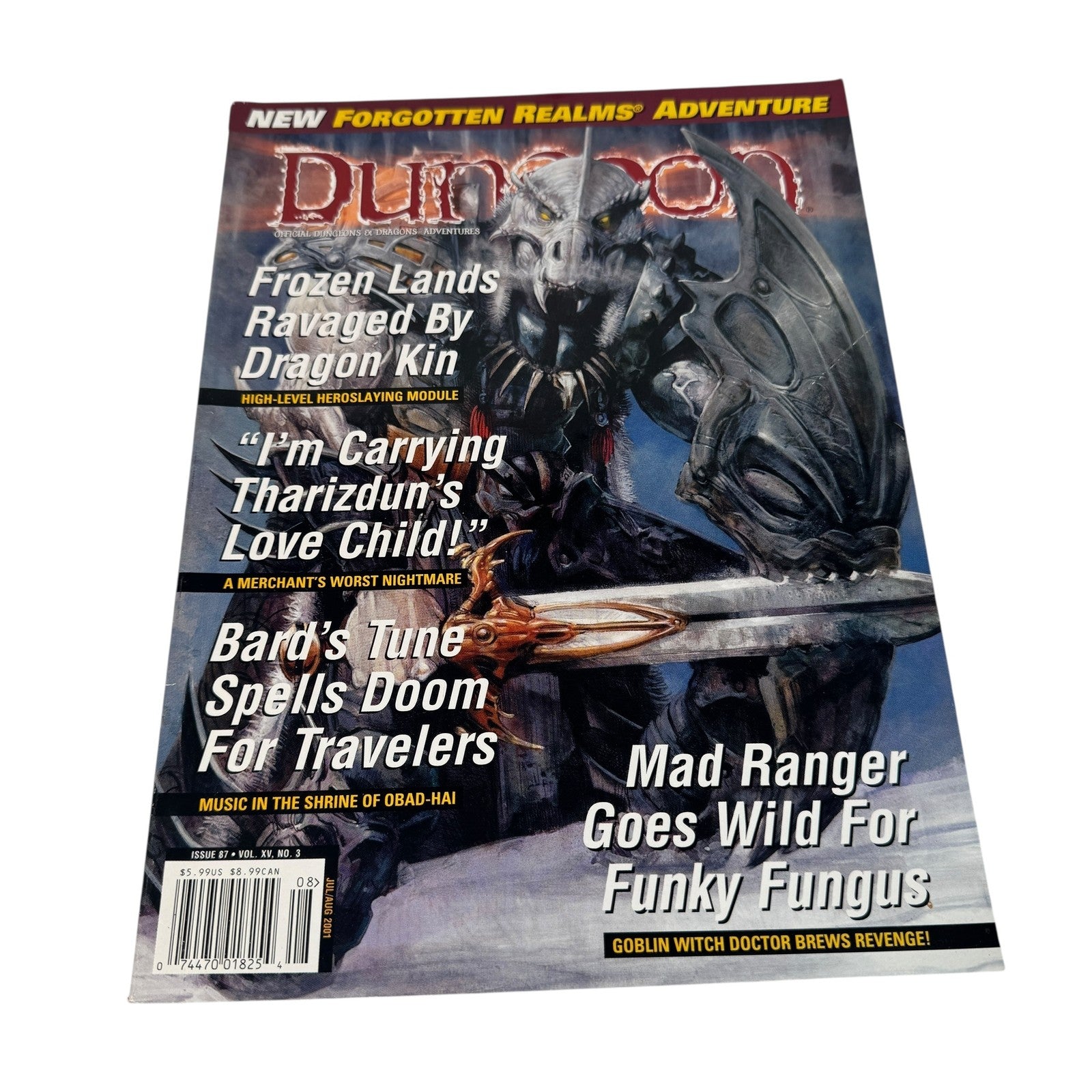 Vintage Dungeon Magazine 87 July Aug 2001 Dungeons & Dragons Forgotten Realms D&