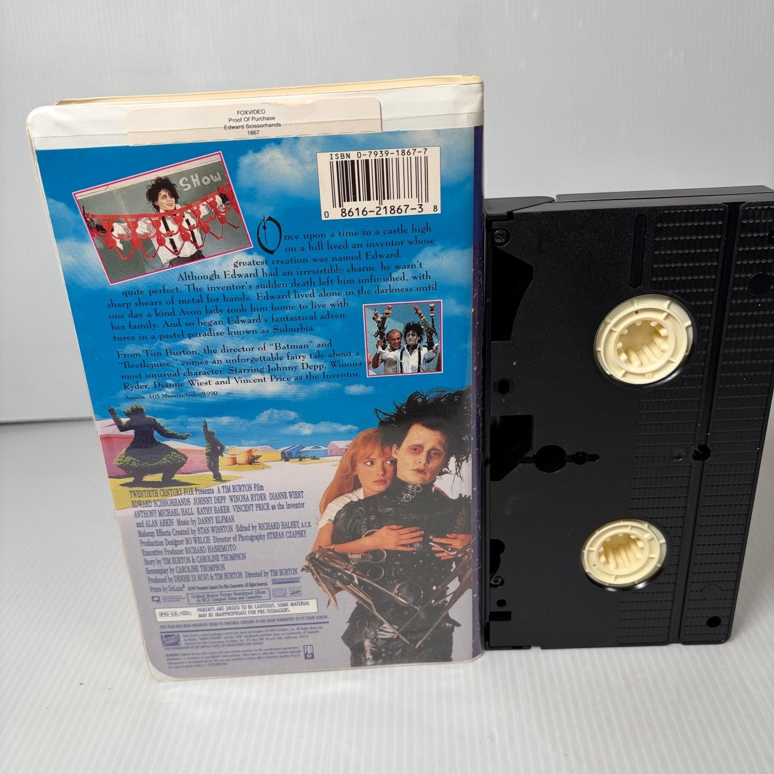 Edward Scissorhands VHS 1990 Fantasy Romance Tim Burton FoxVideo Classic