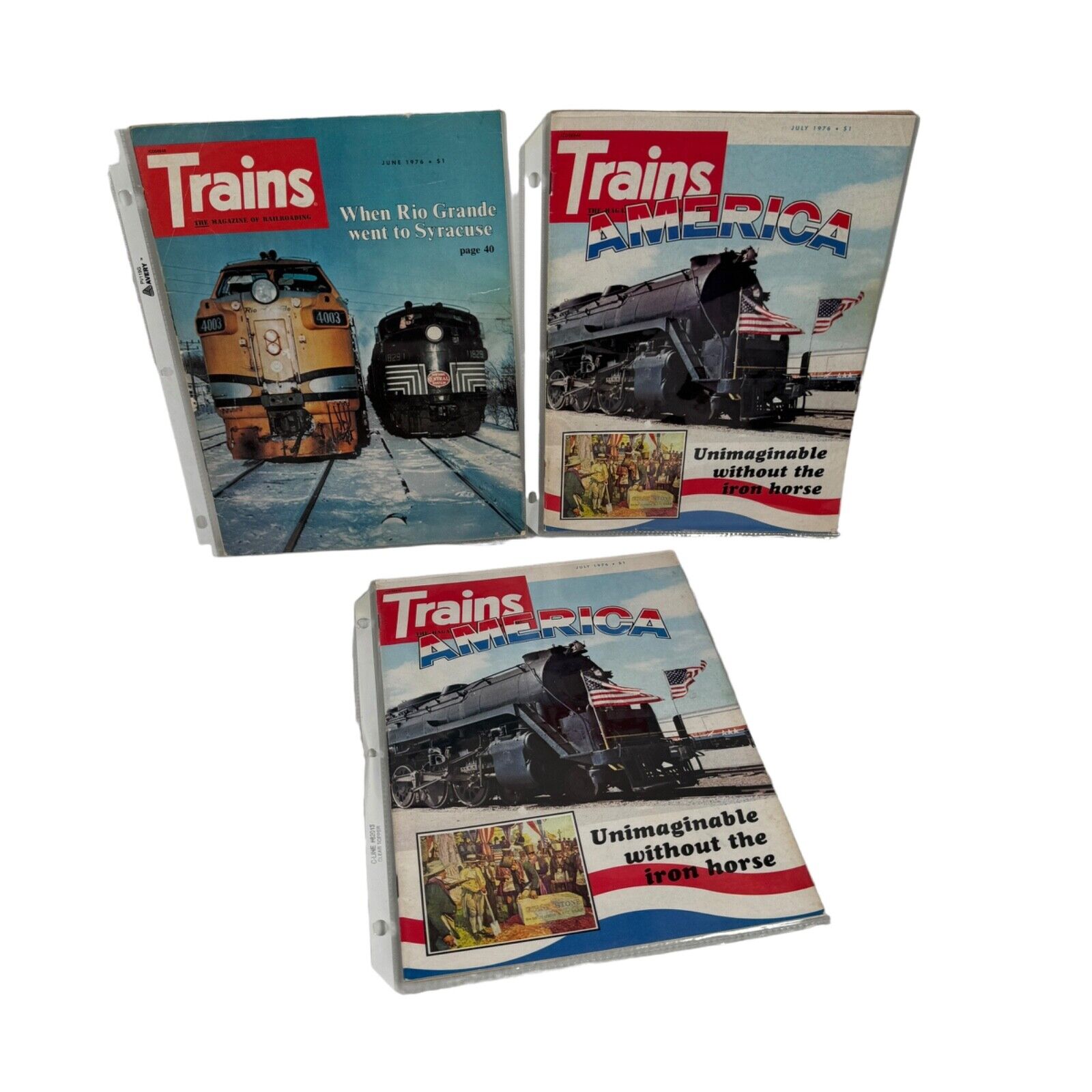 TRAINS The Magazine of Railroading Lot of 1973 & 1976 Backissues, 10 Issues