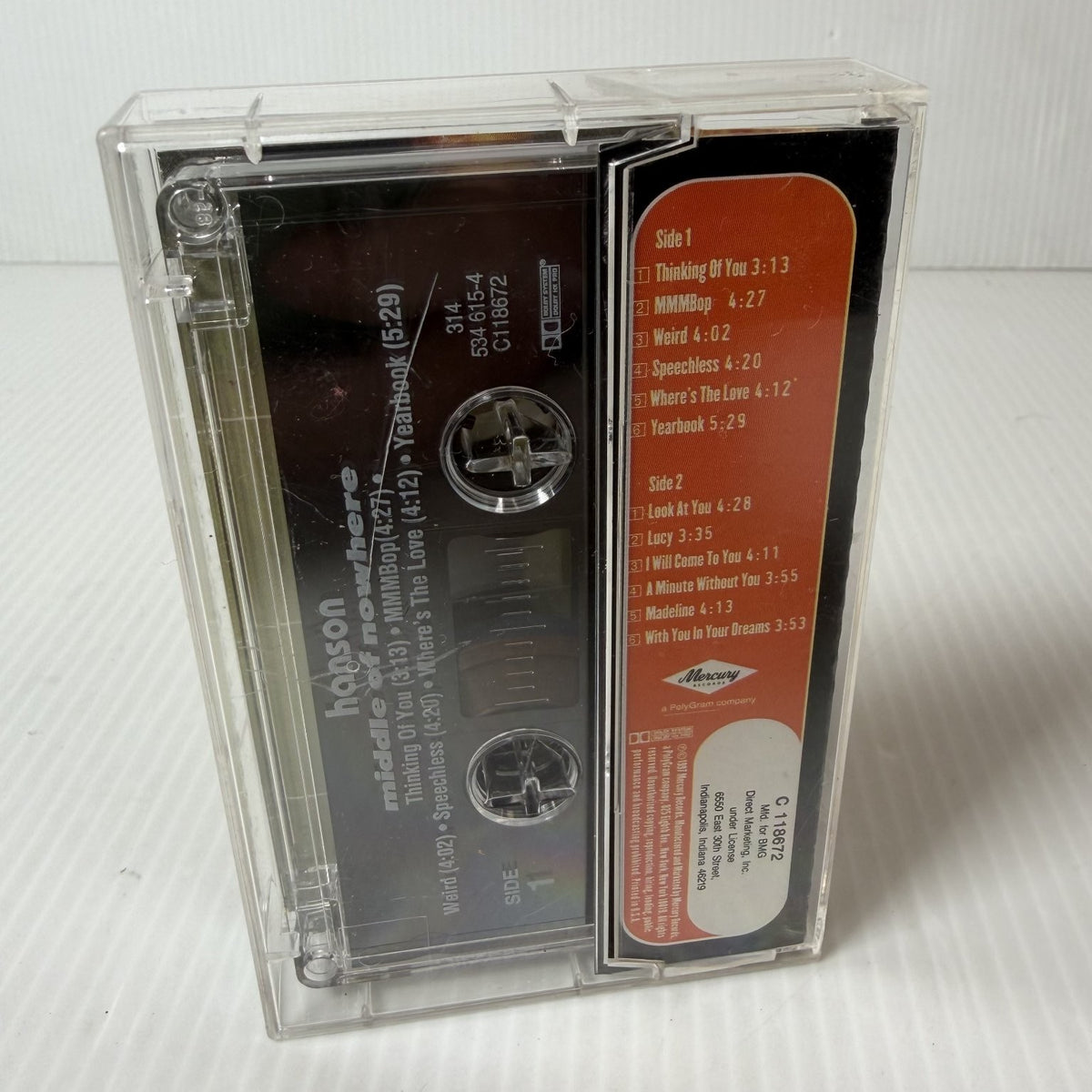 Hanson Middle Of Nowhere Cassette 1997 Mercury Records BMG Direct